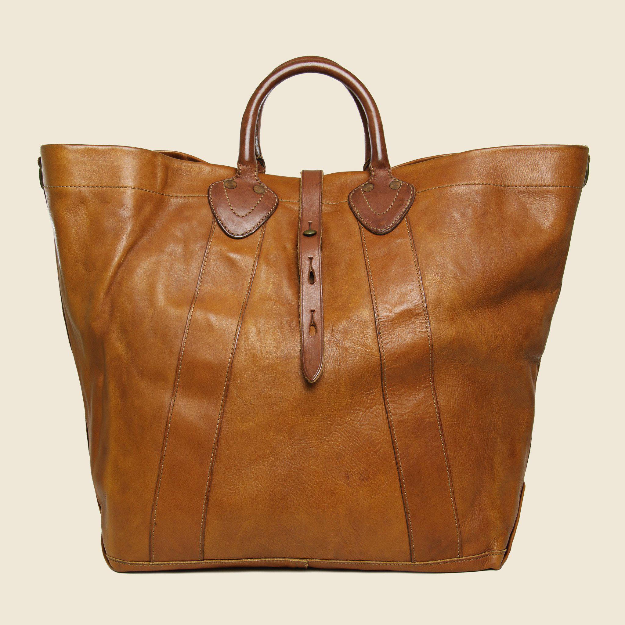 RRL Leather Vtg Calfskin Tote Bag in Brown for Men - Lyst