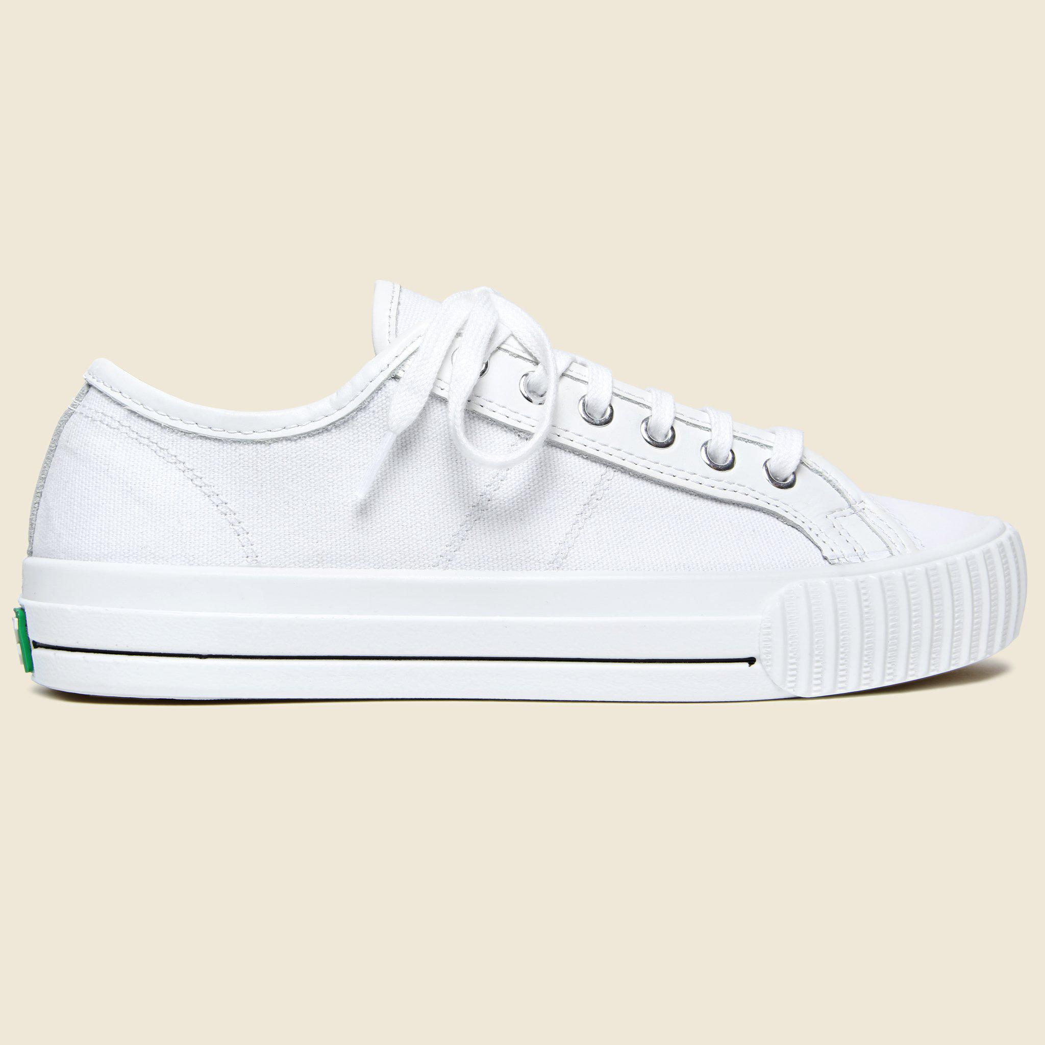 pf flyers white low top
