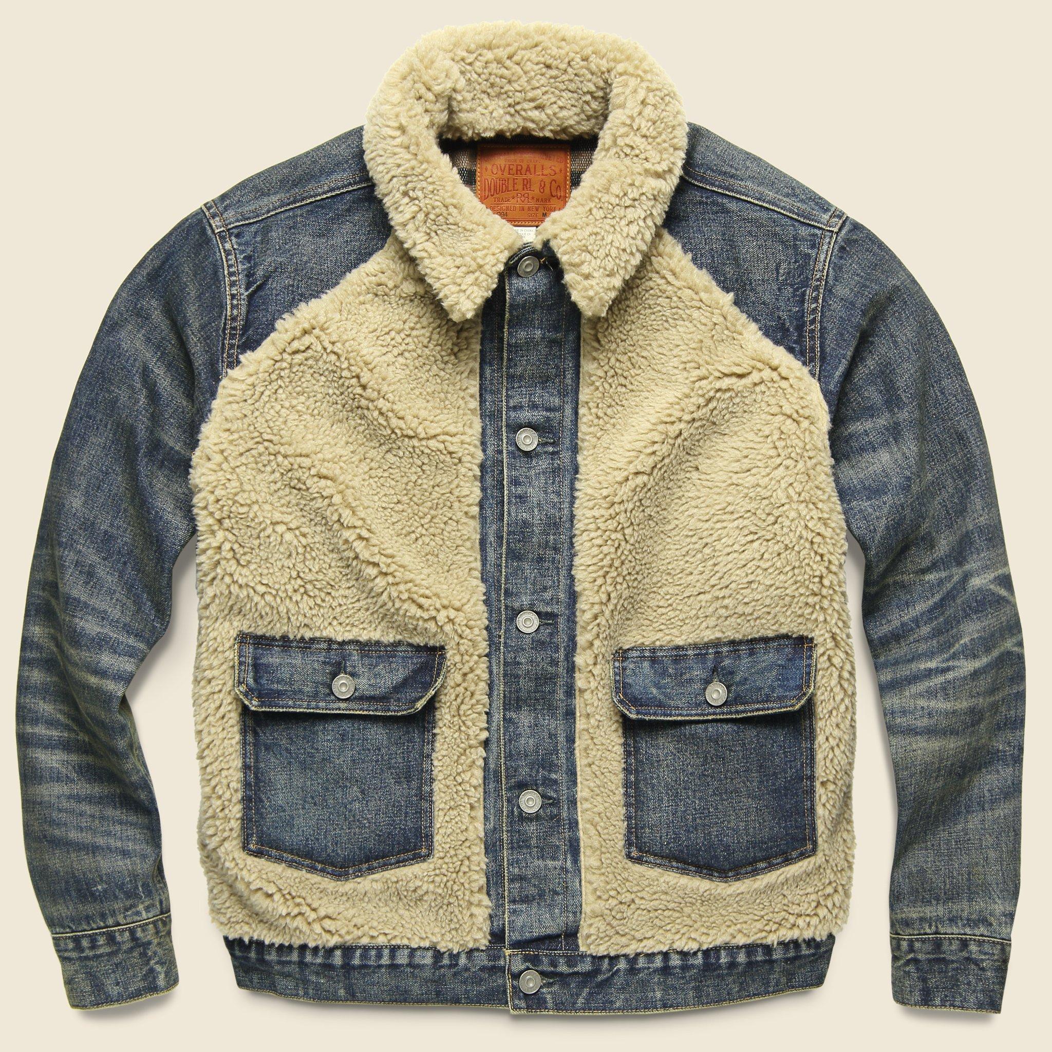 RRL Sherpa Denim Jacket in Blue for Men Save 5 Lyst