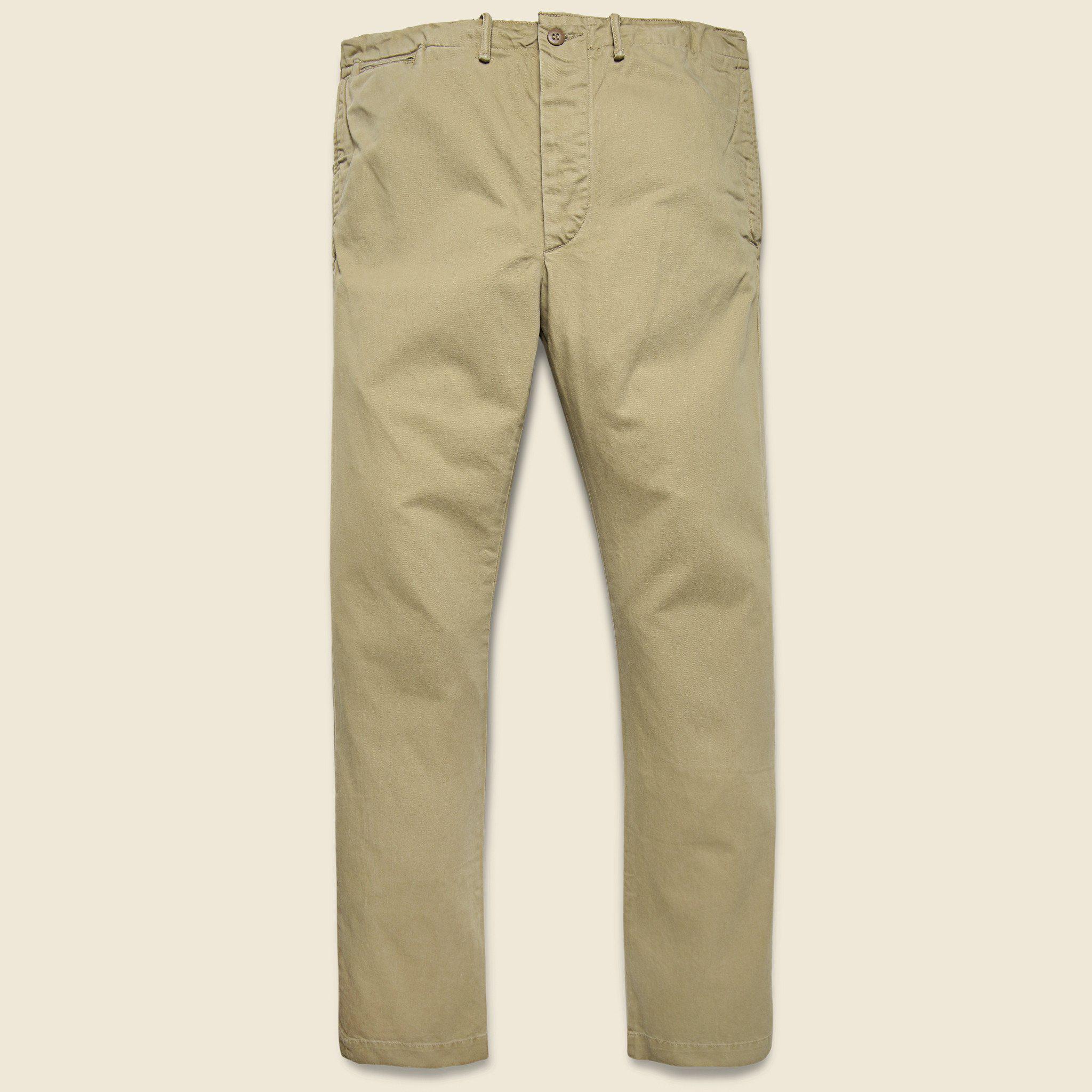 RRL Cotton Officer Chino - Khaki in Natural for Men - Lyst