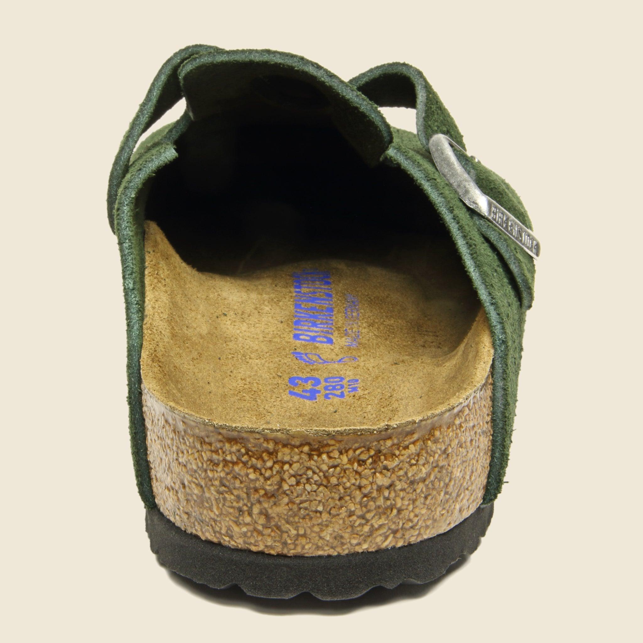 Birkenstock Boston Soft Footbed Clog - Mountain View/suede in Green for Men  | Lyst