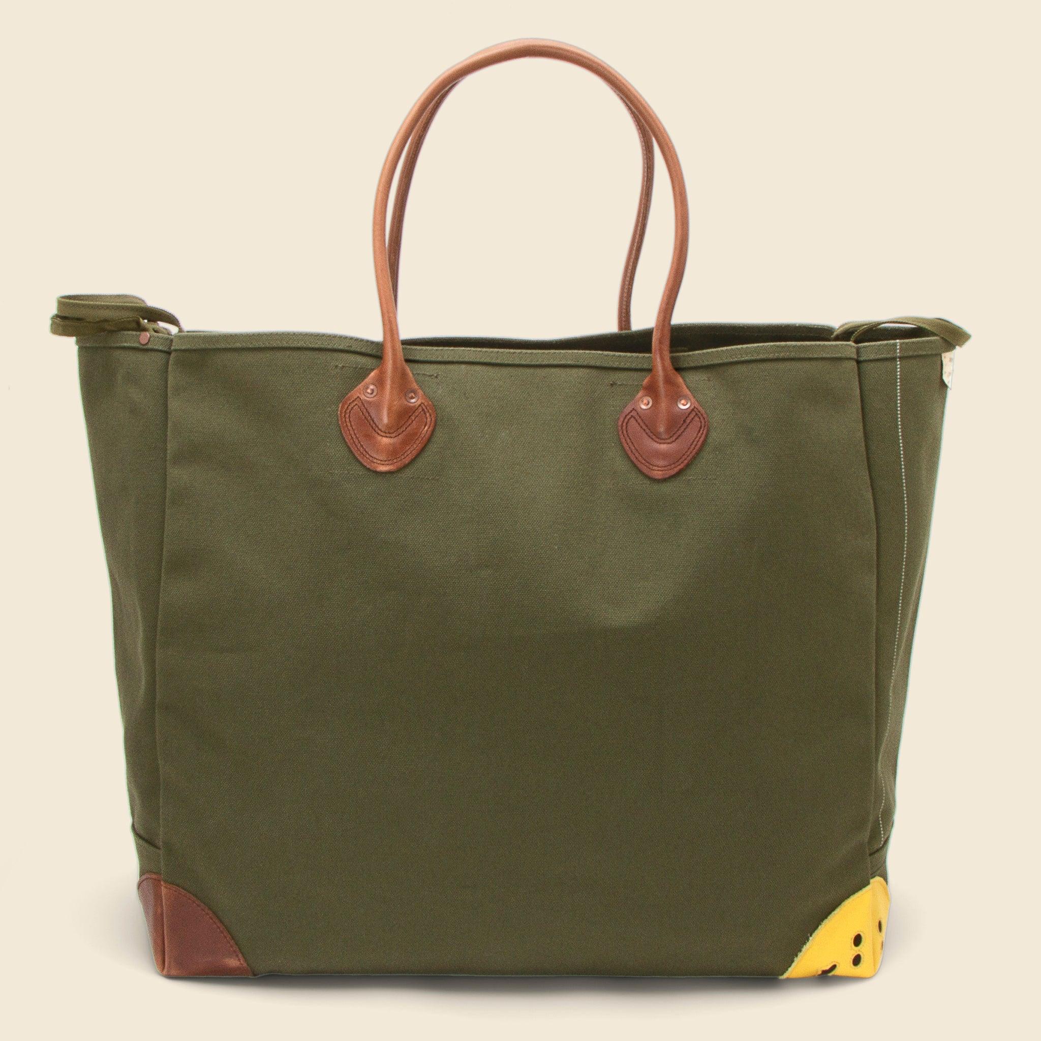 Kapital #4 Canvas/leather Rain Smile Milk Bag - Khaki in Green | Lyst
