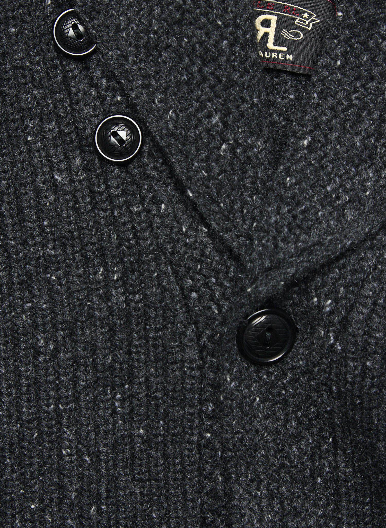 RRL Cashmere Shawl Collar Cardigan - Black for Men | Lyst