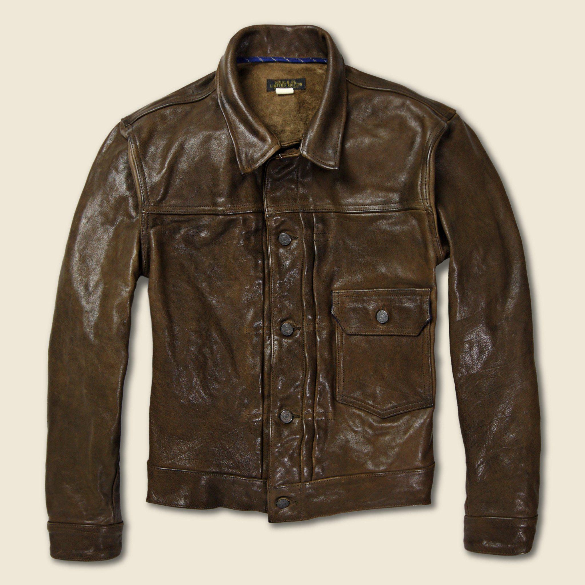 brown buffalo leather jacket