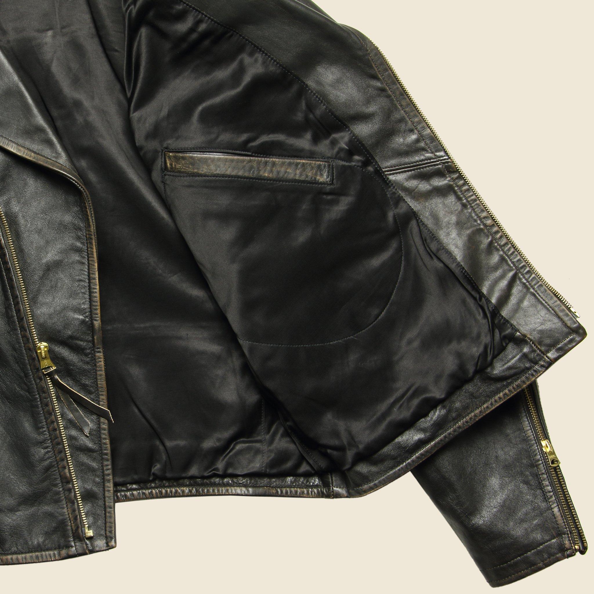 rrl slim fit leather jacket