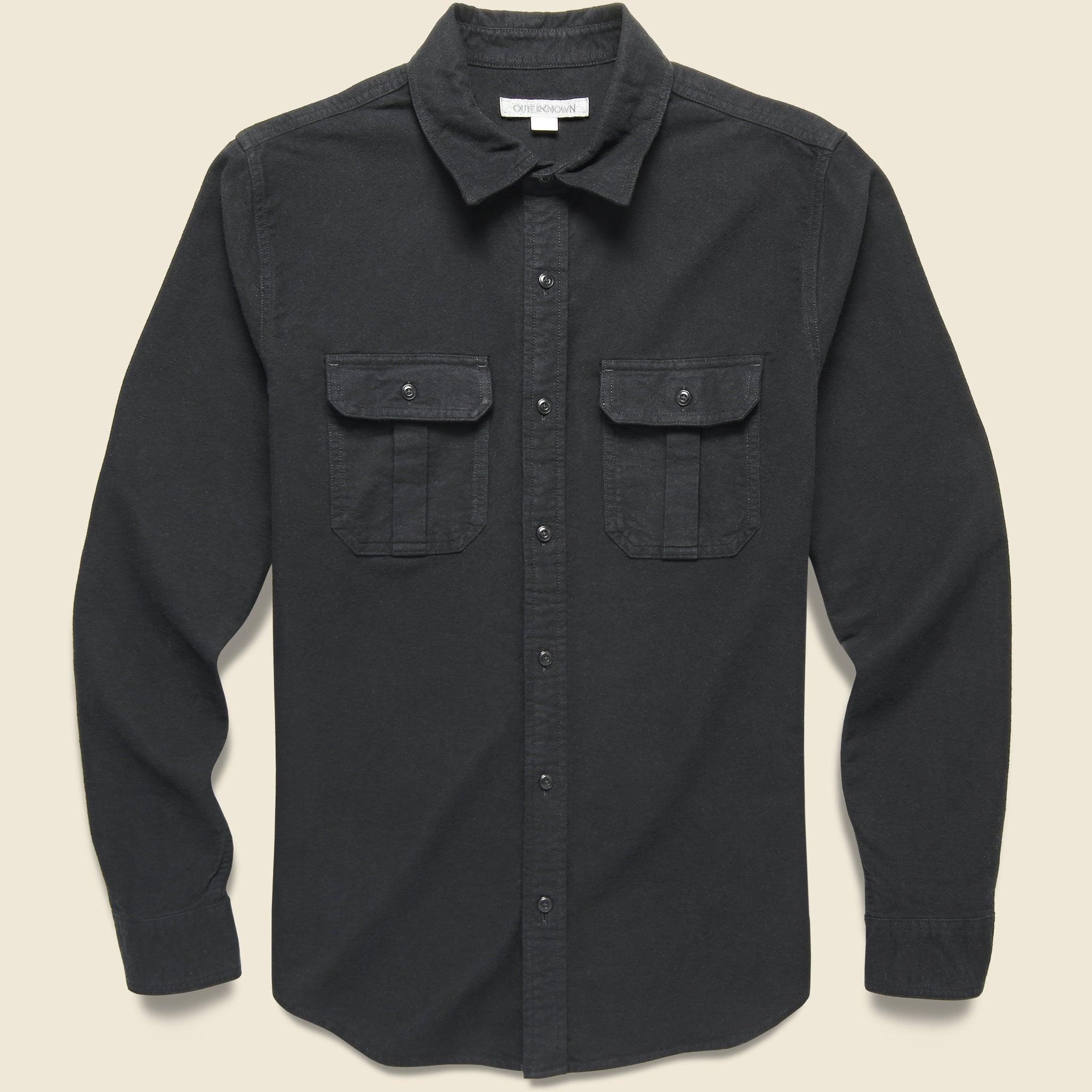 Outerknown Offshore Chamois Shirt - Pitch Black in Blue for Men | Lyst