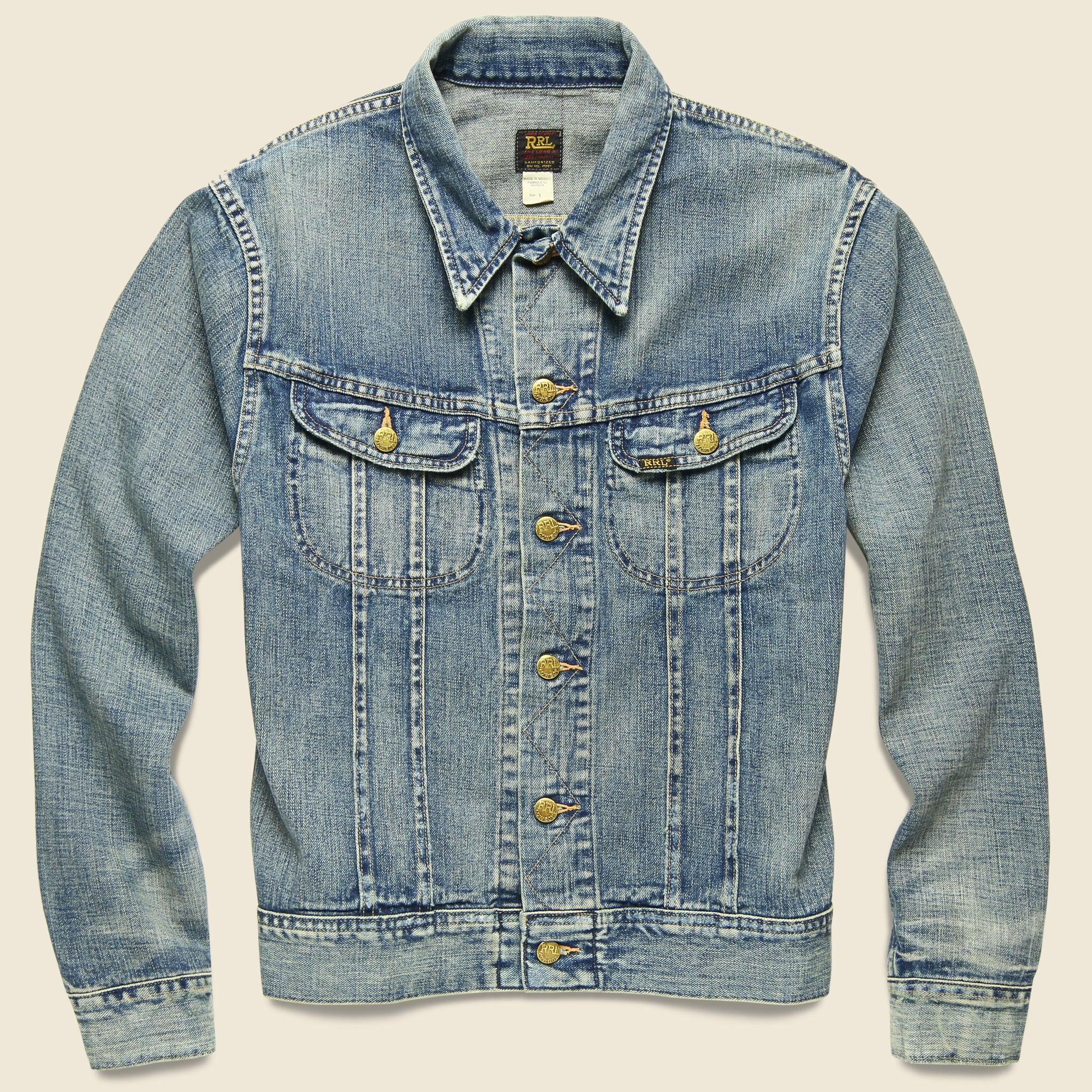 RRL Indigo Denim Jacket - Leeland Wash in Blue for Men | Lyst