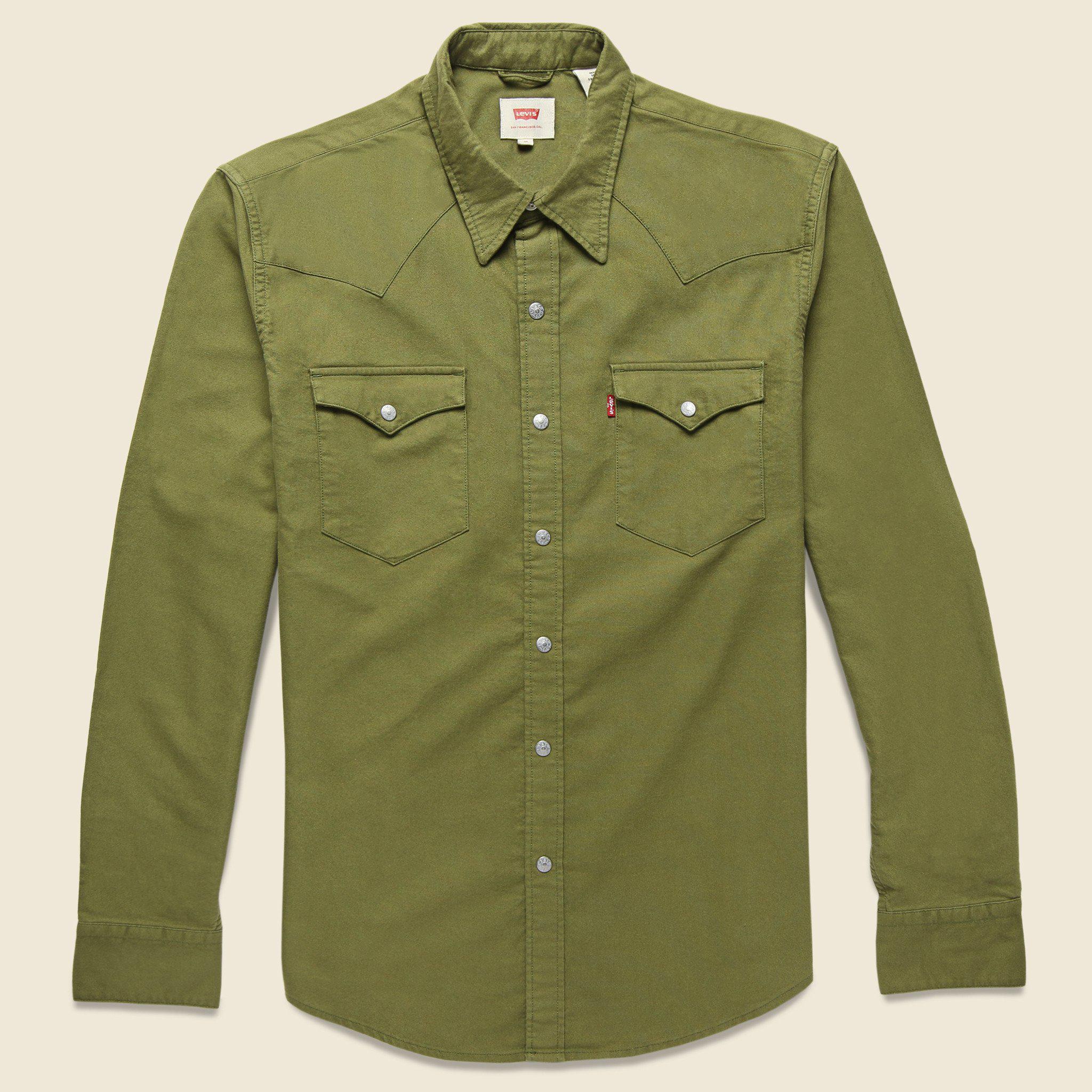 qqqwjf.levi's barstow western shirt green , Off 63%,www.baicompany.com
