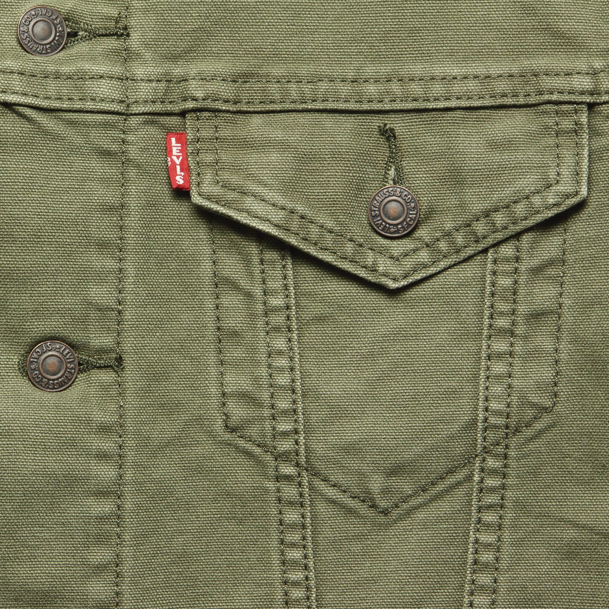 levi's green trucker jacket