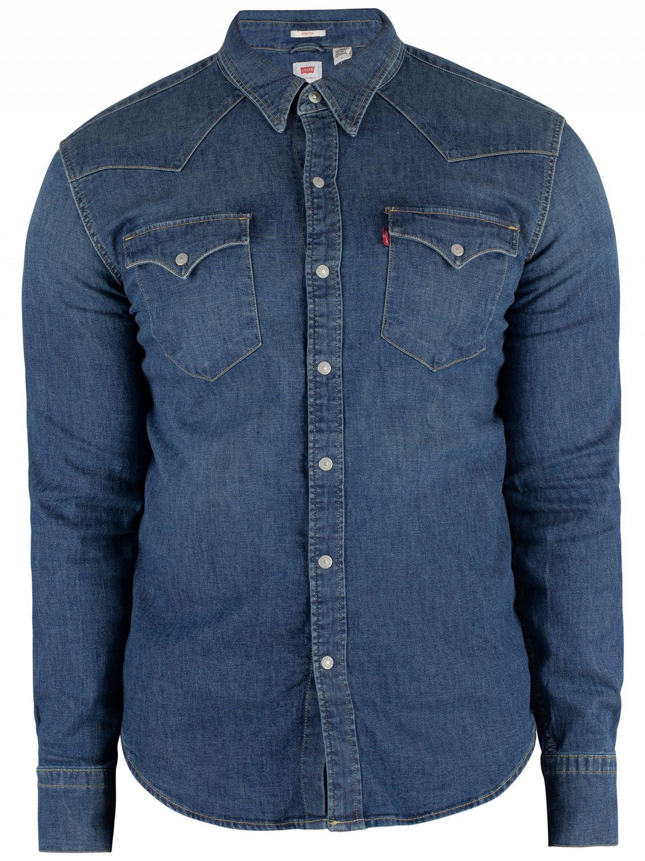 levi's barstow western shirt green