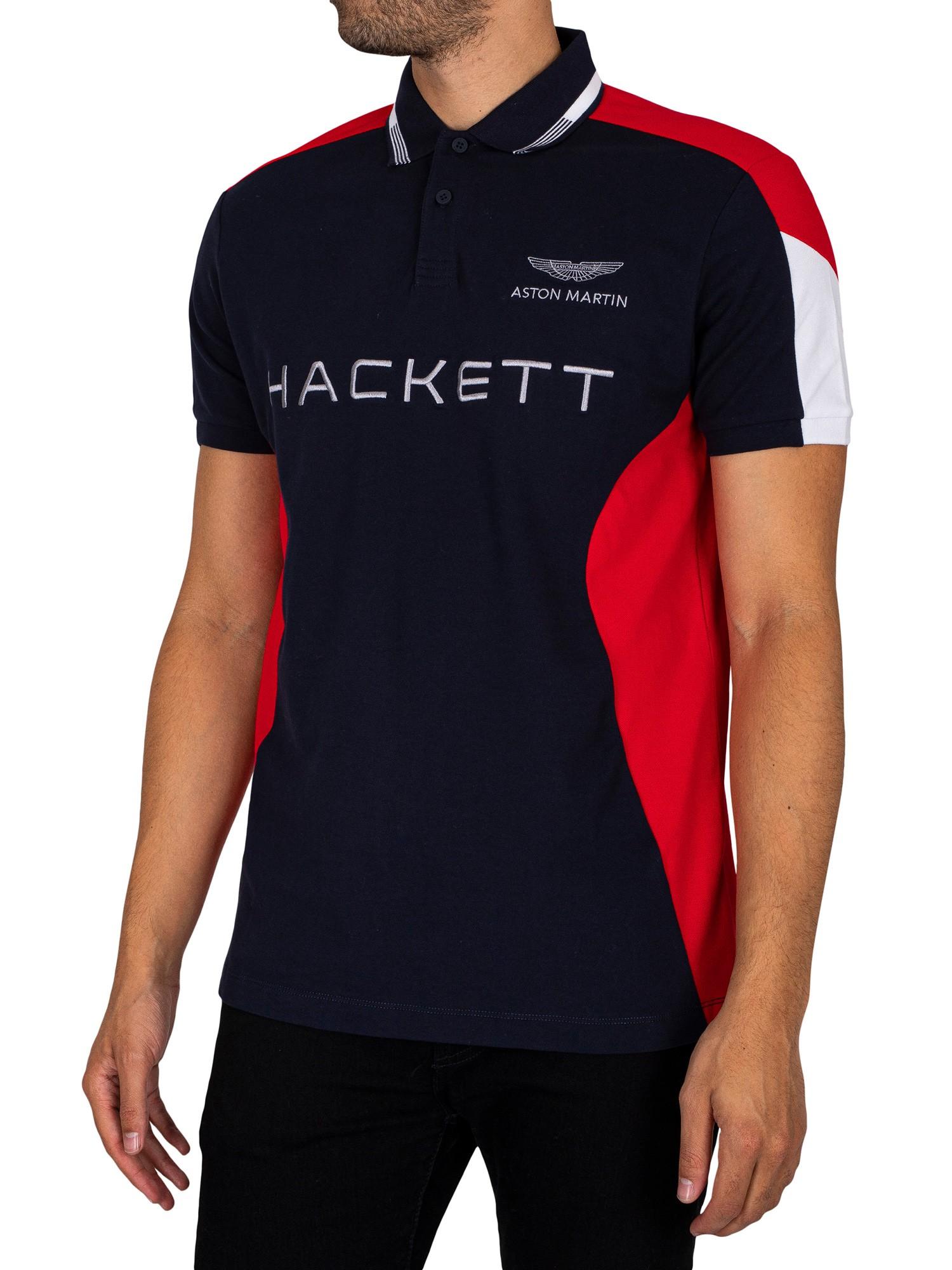 Hackett Amr Multi Polo Shirt in Black for Men | Lyst