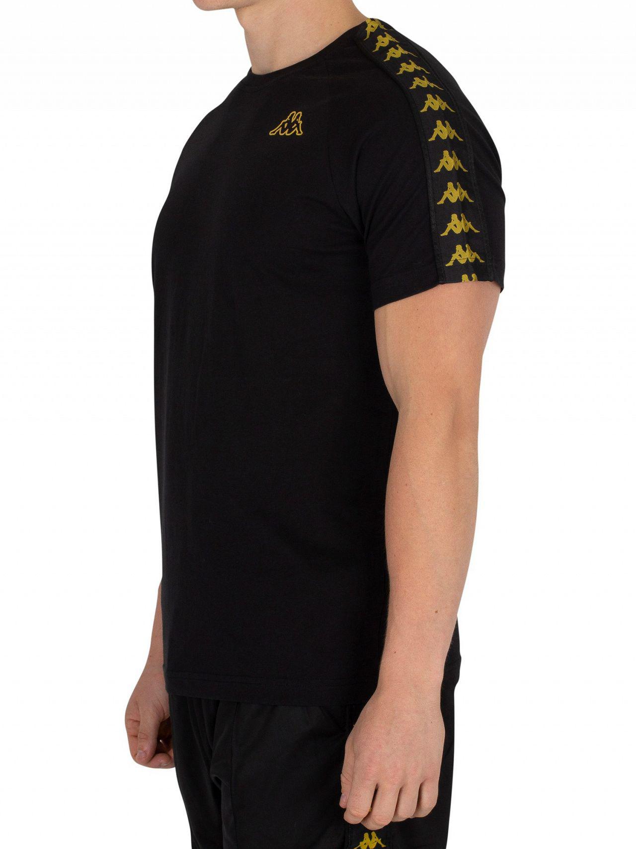 black and gold kappa shirt