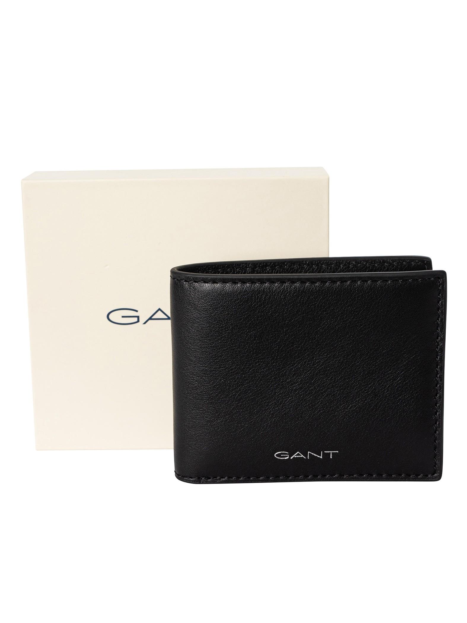 GANT Leather Bifold Wallet in Black for Men | Lyst