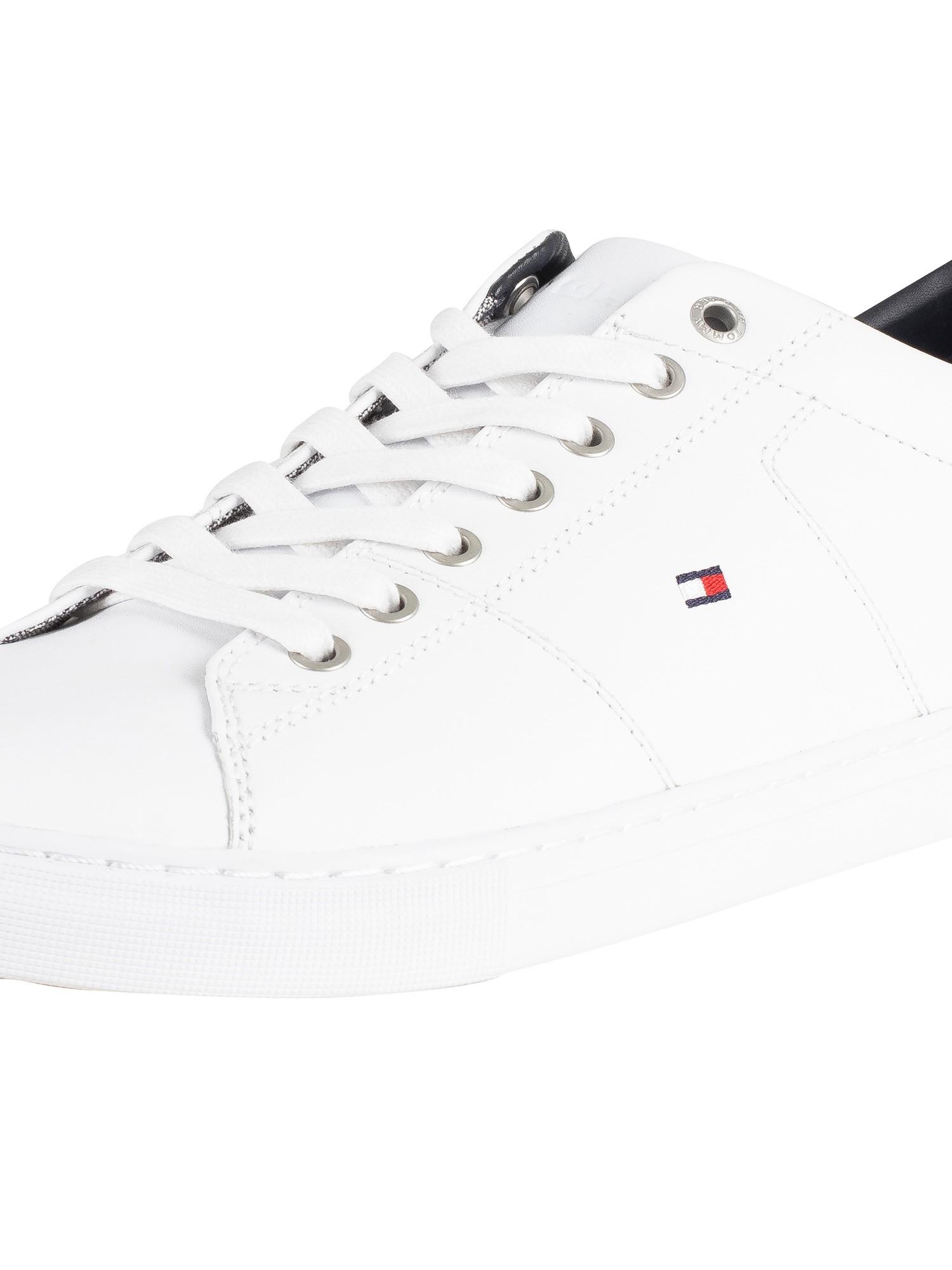 Tommy Hilfiger Essential Leather Trainers in White for Men - Lyst