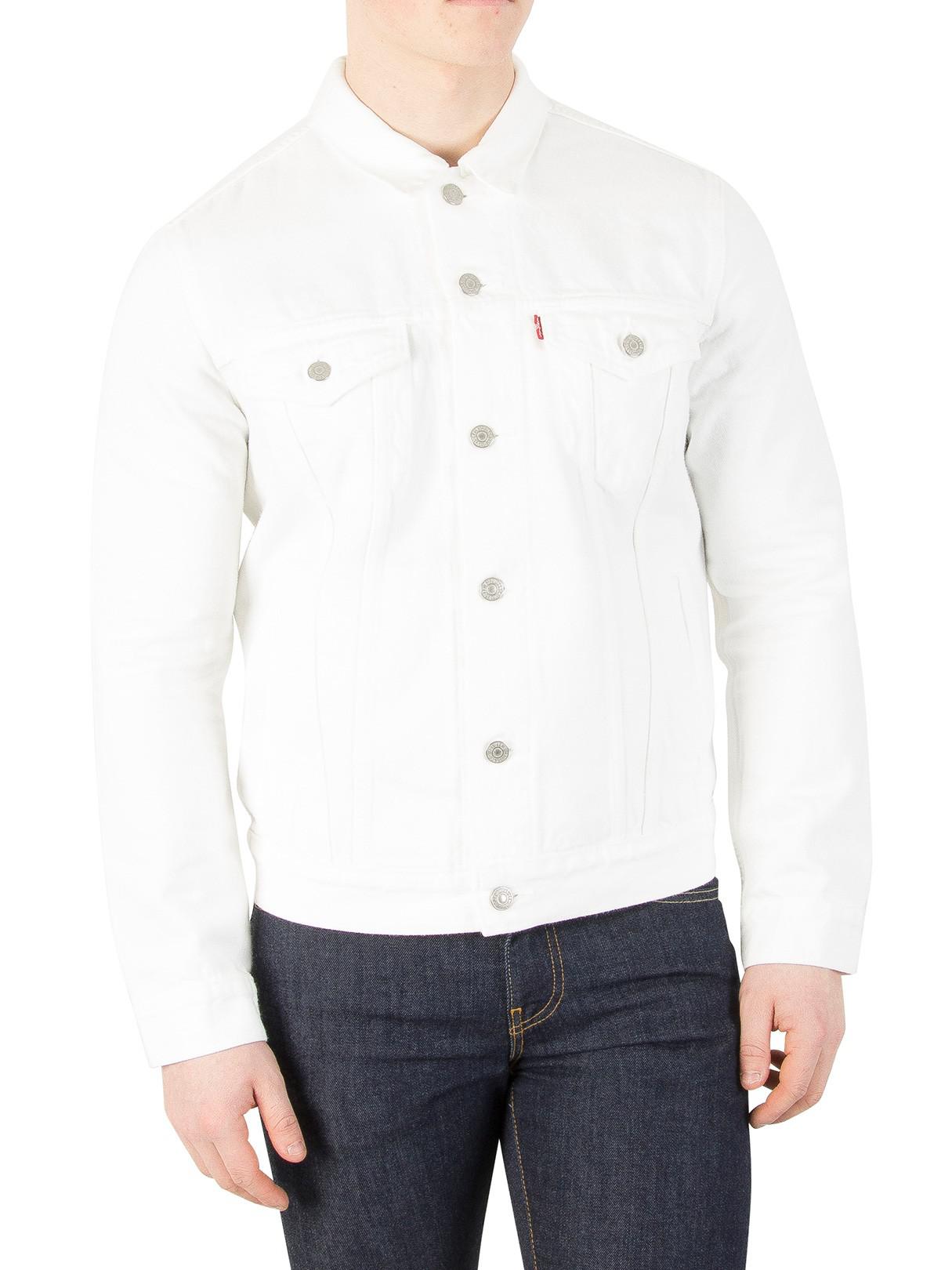 white levi trucker jacket mens