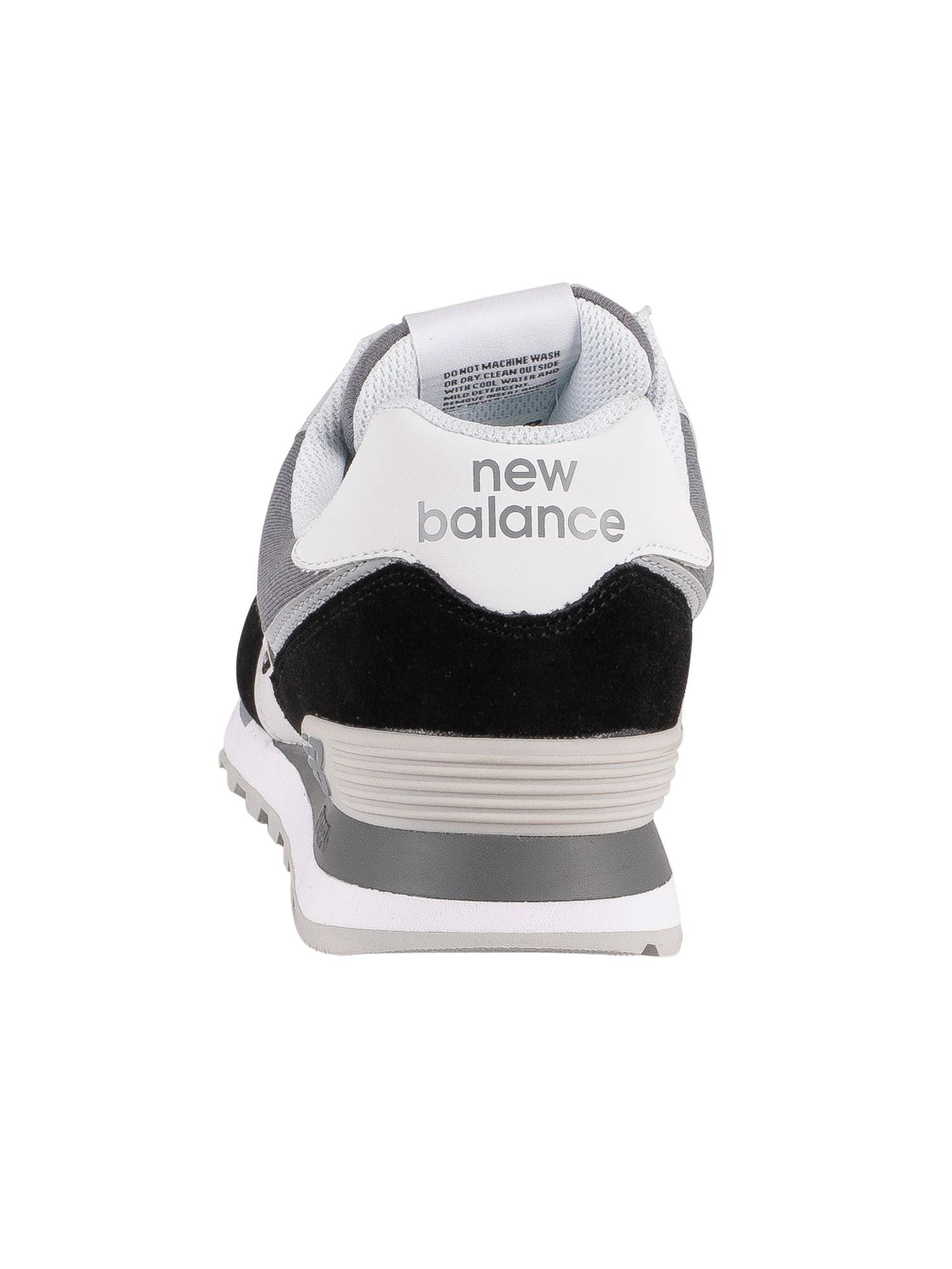 New Balance 574 Sky Lite Suede Trainers in Black/White (Black) for 