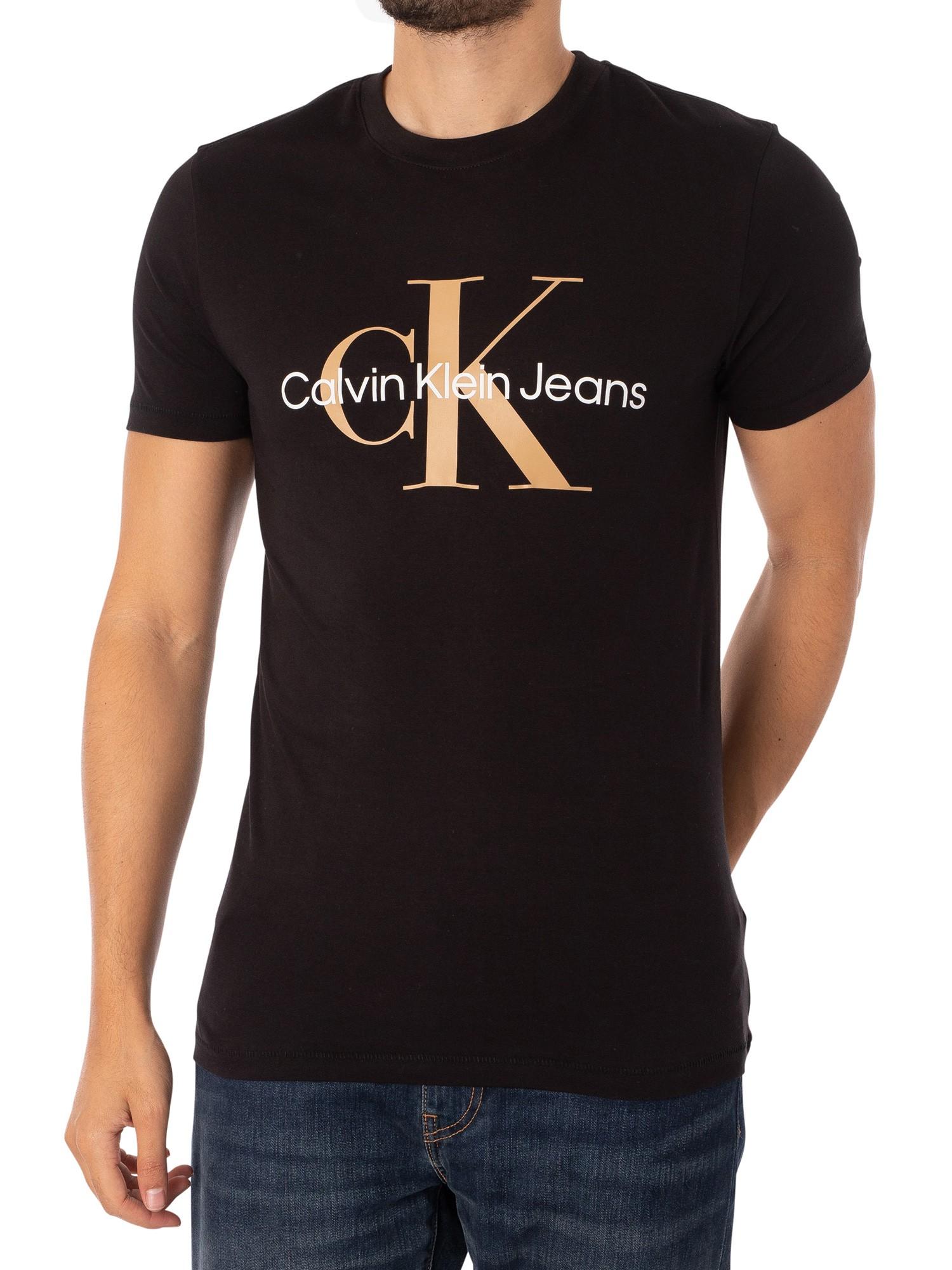 Calvin Klein Seasonal Monologo T-shirt in Black for Men | Lyst