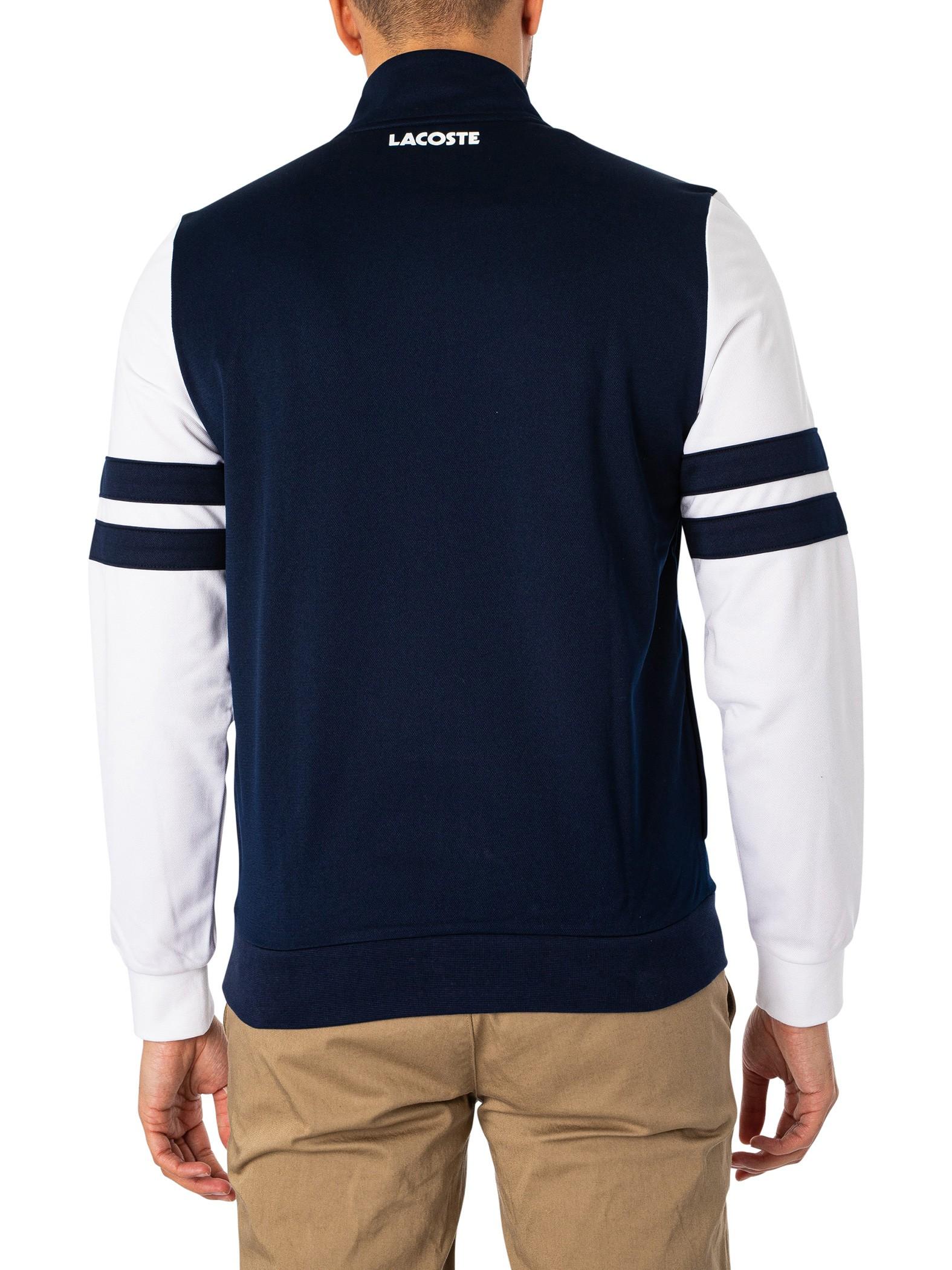 Lacoste Sport Logo Zip Track Jacket in Blue for Men | Lyst