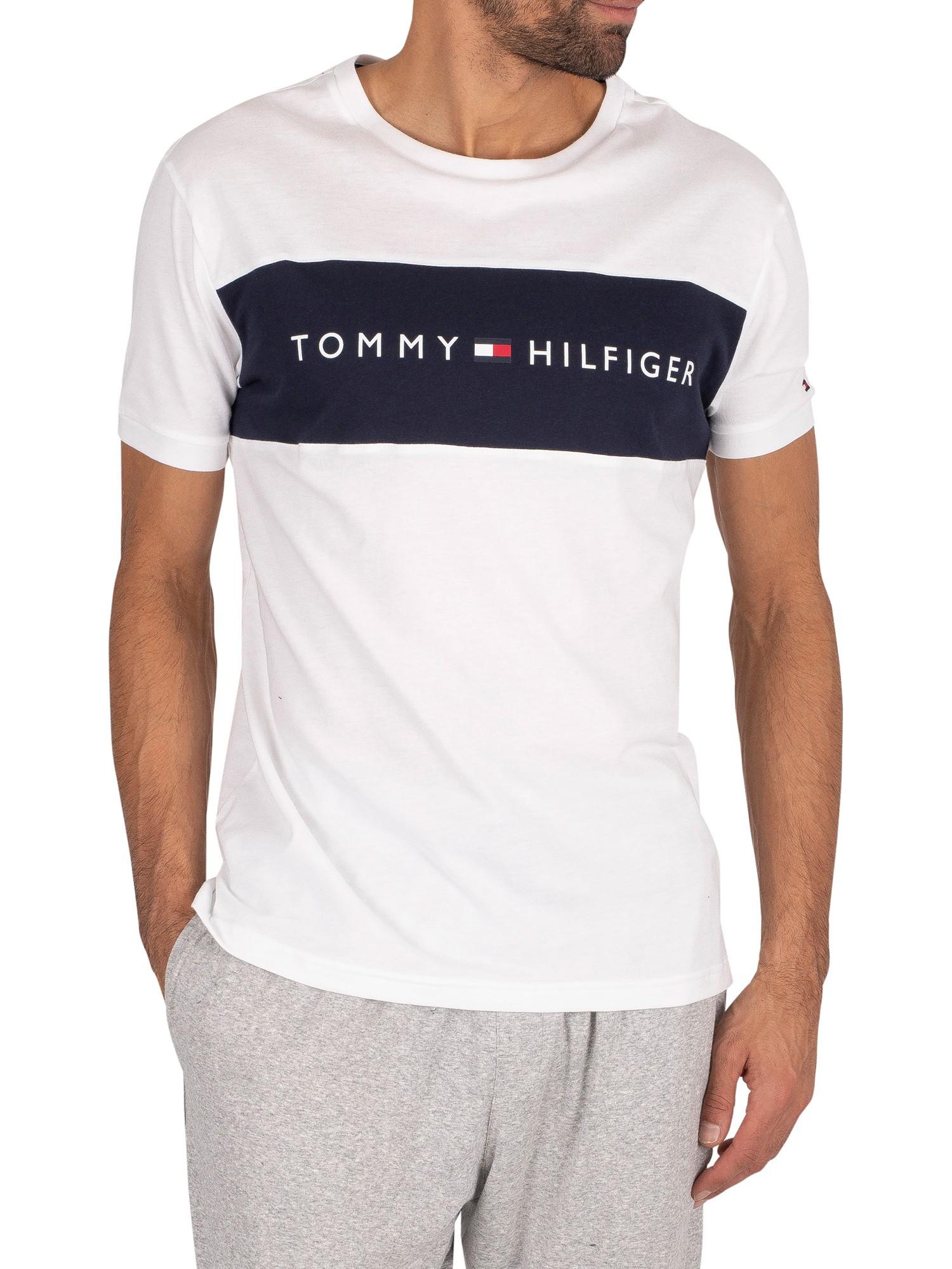 Tommy Hilfiger Cotton Lounge Logo Flag T Shirt in White for Men - Save 68%  | Lyst