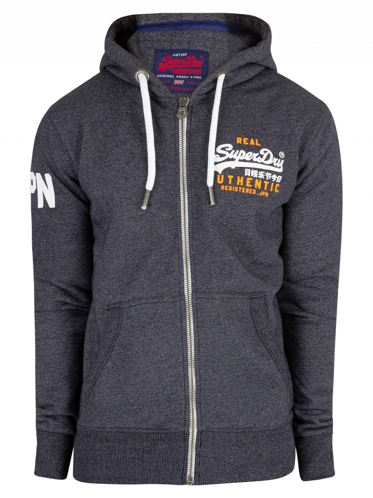 vintage authentic duo zip hoodie