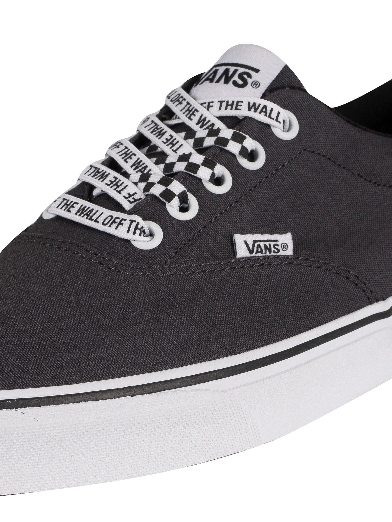 checkered laces vans