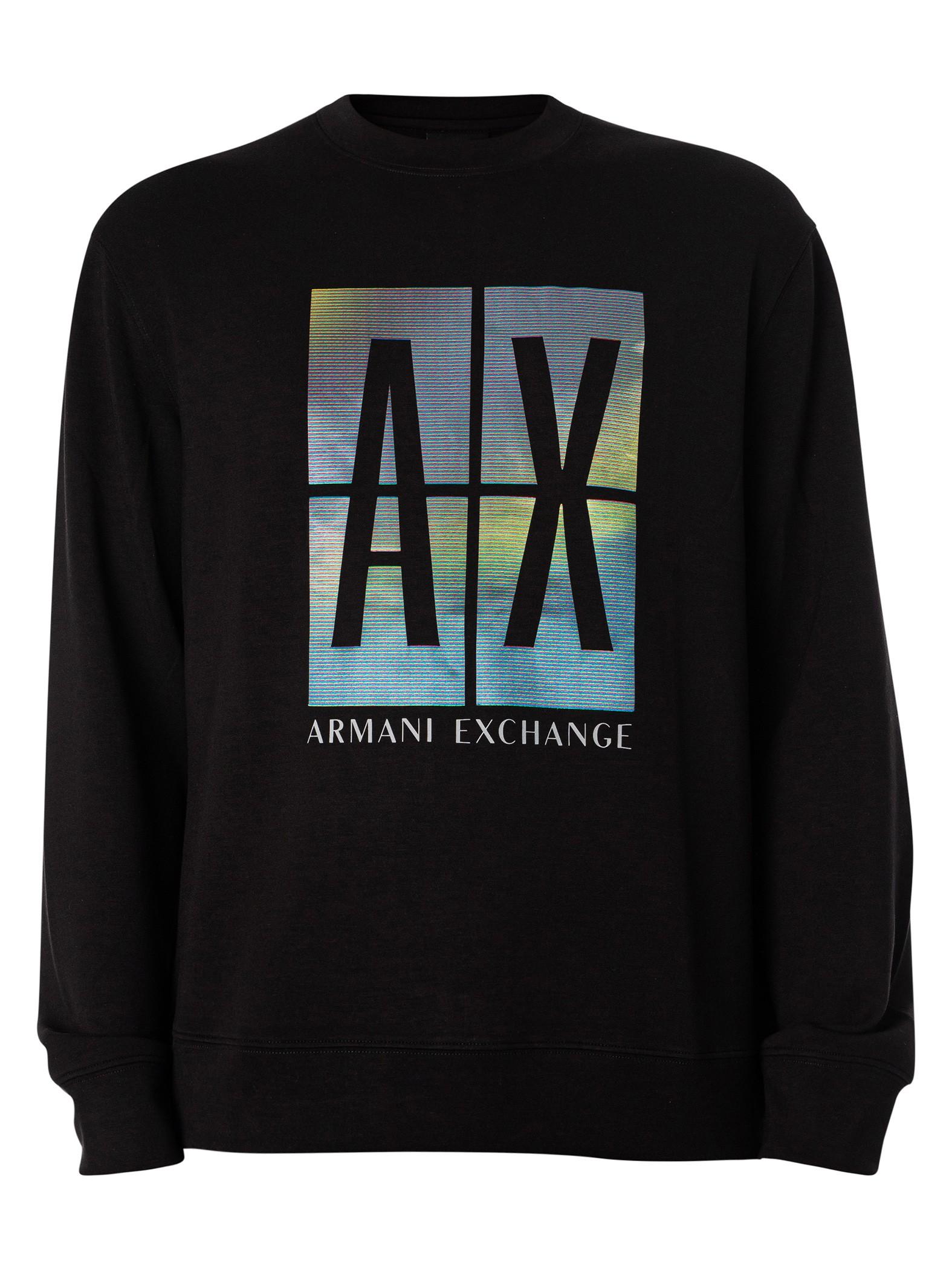 ARMANI EXCHANGE Graphic Sweatshirt in Black for Men Lyst UK