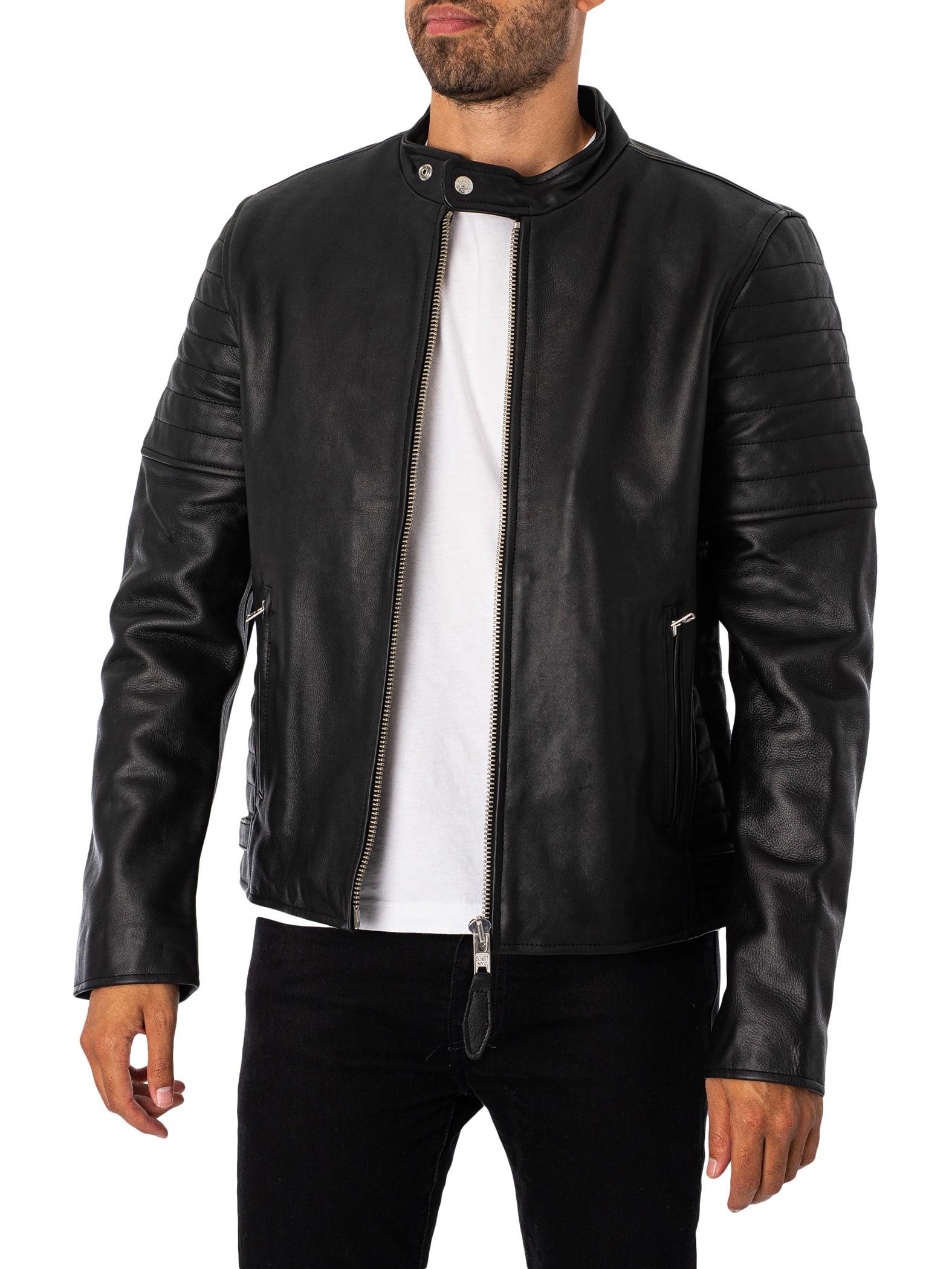 Schott Nyc Joe Leather Jacket in Black for Men Lyst