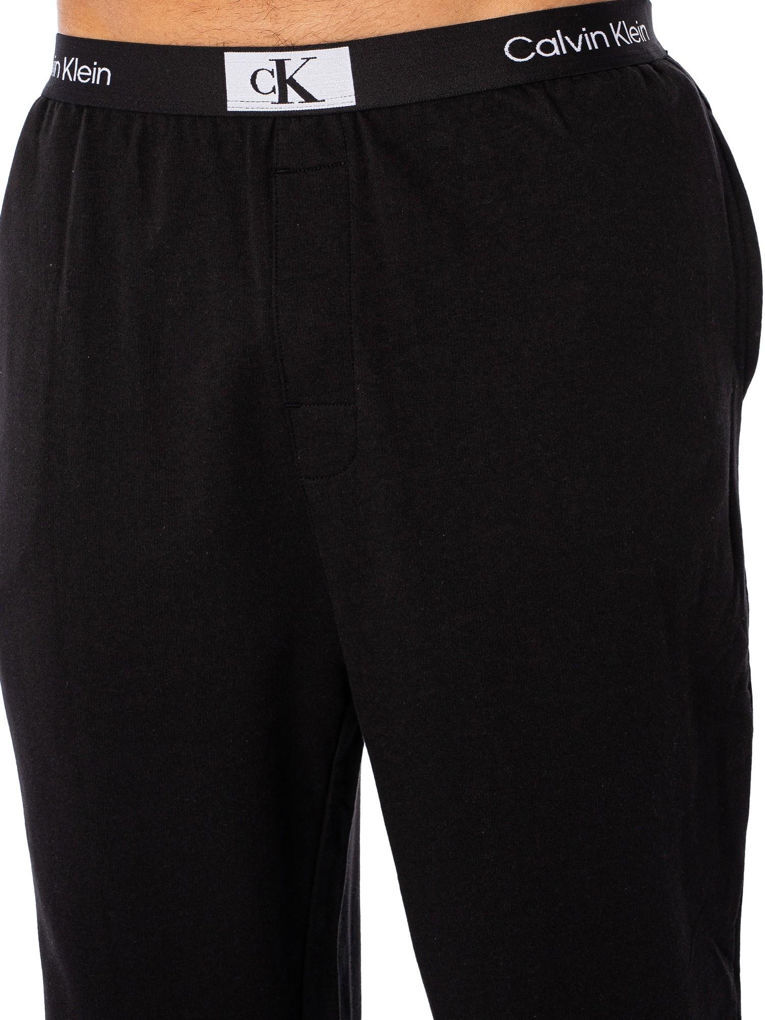Calvin Klein Box Logo Pyjama Bottoms in Black for Men | Lyst