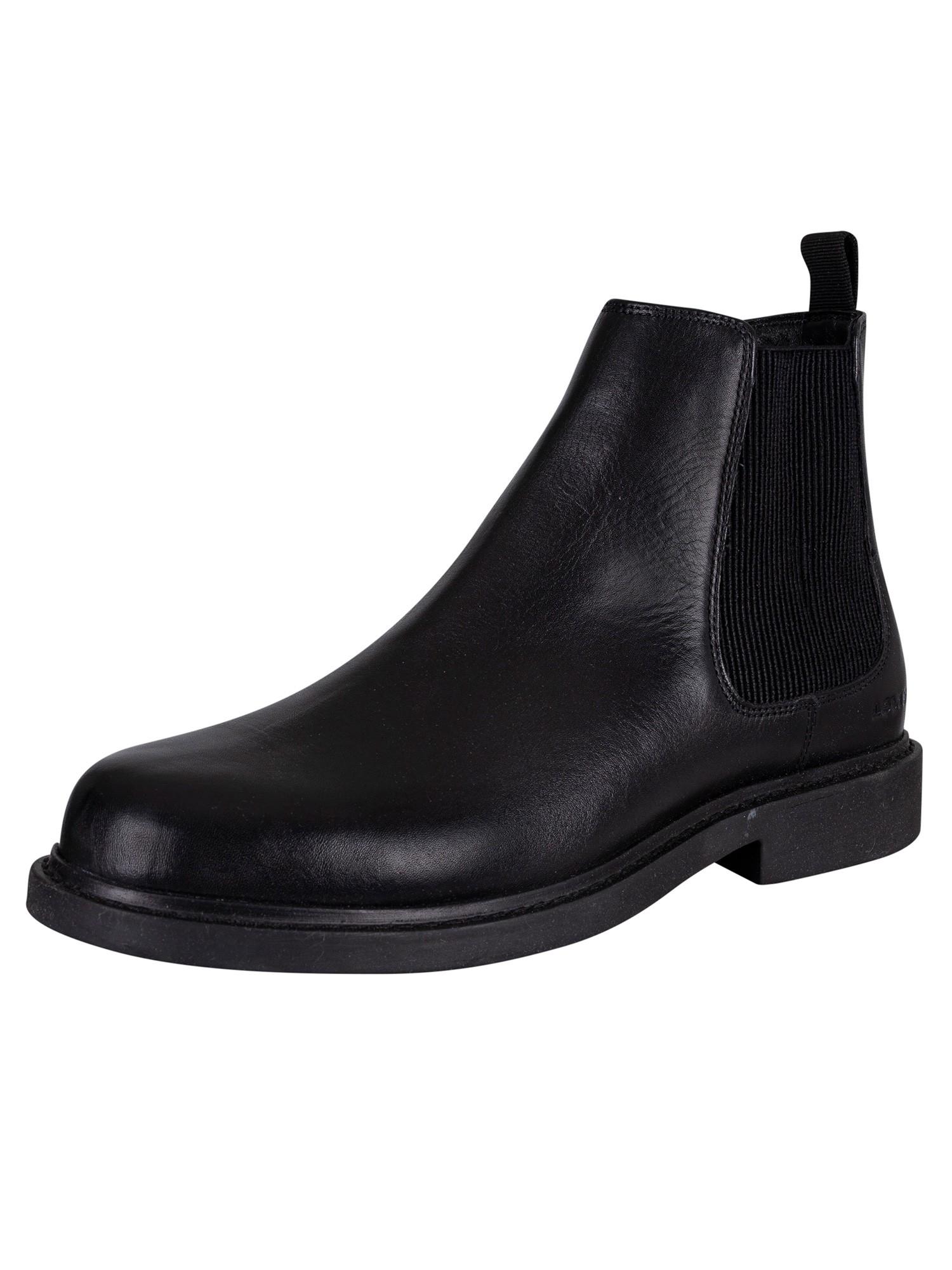 Levi's Amos Chelsea Leather Boots in Black for Men | Lyst Canada