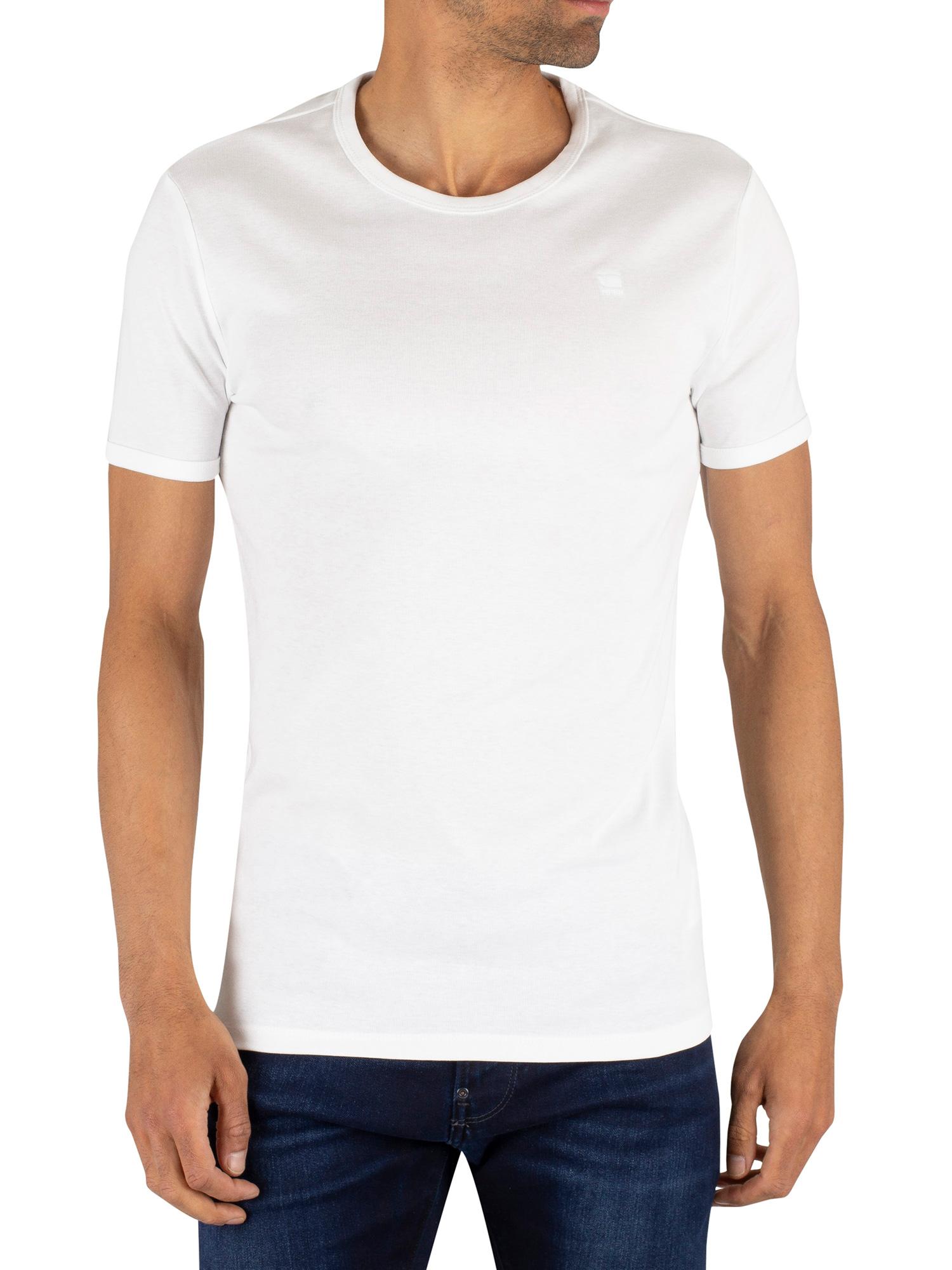 G-Star RAW 2 Pack Slim Crew T-shirts in White for Men | Lyst
