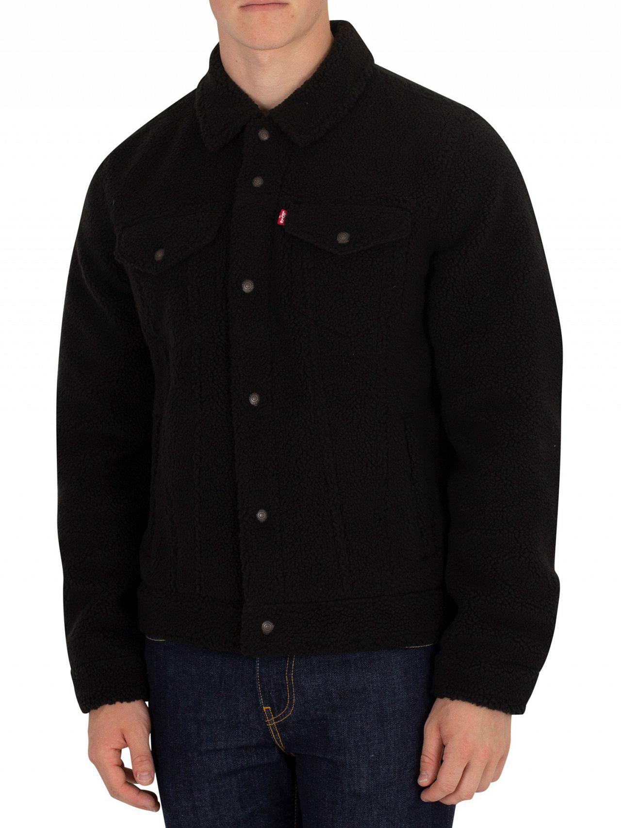 levis sherpa face trucker