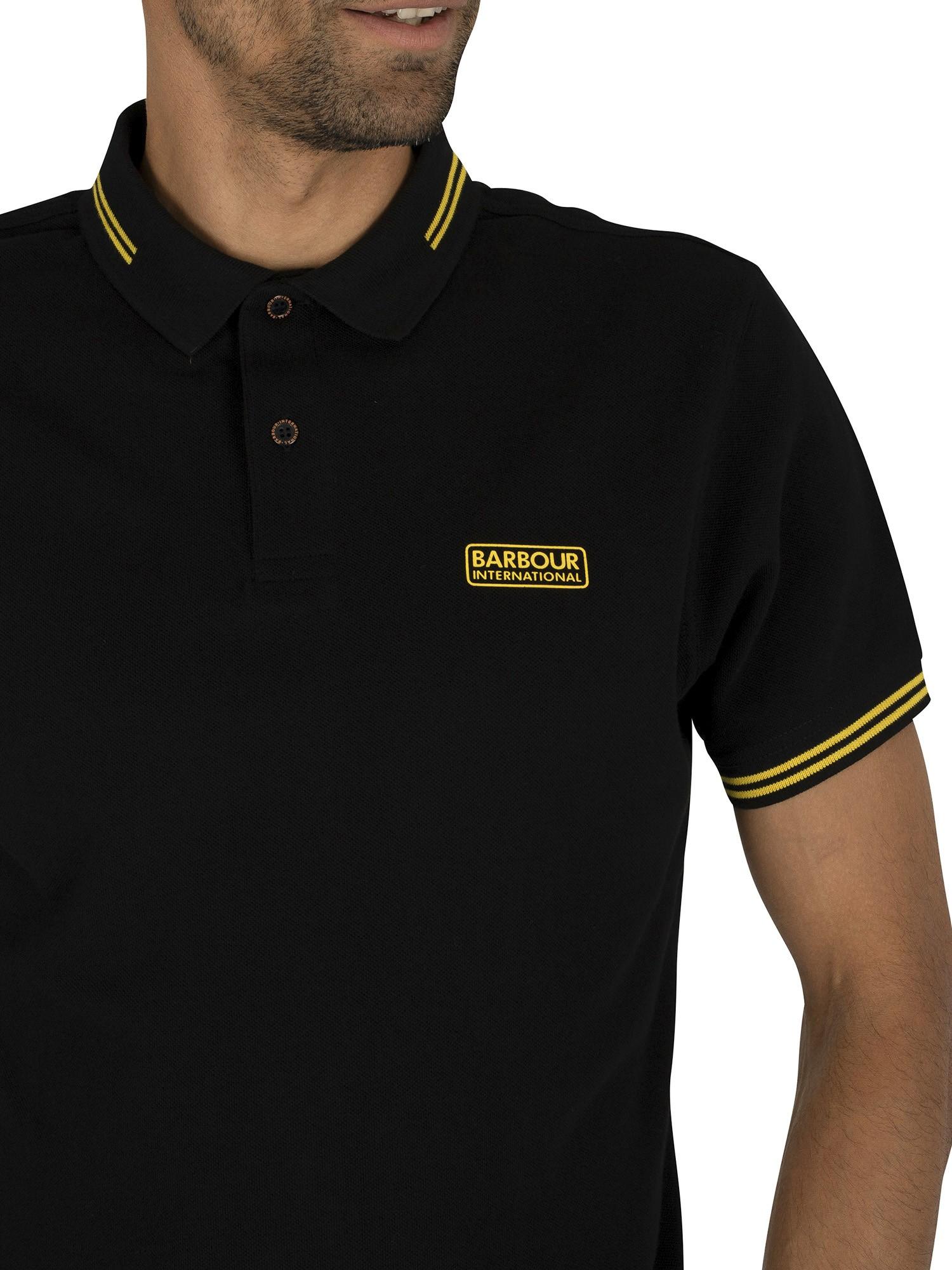 Barbour Cotton Essential Tipped Polo Shirt in Black for Men Save 32 Lyst