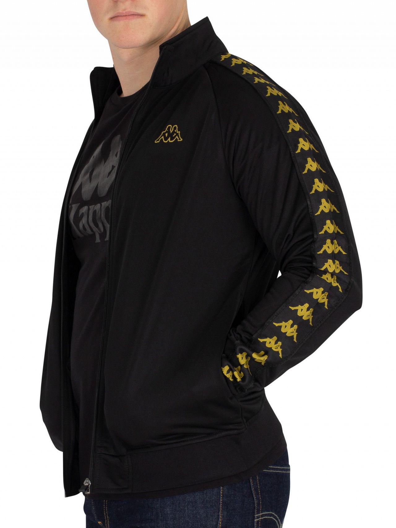 Kappa Black/gold Anniston 222 Banda Slim Fit Track Jacket Men | Lyst