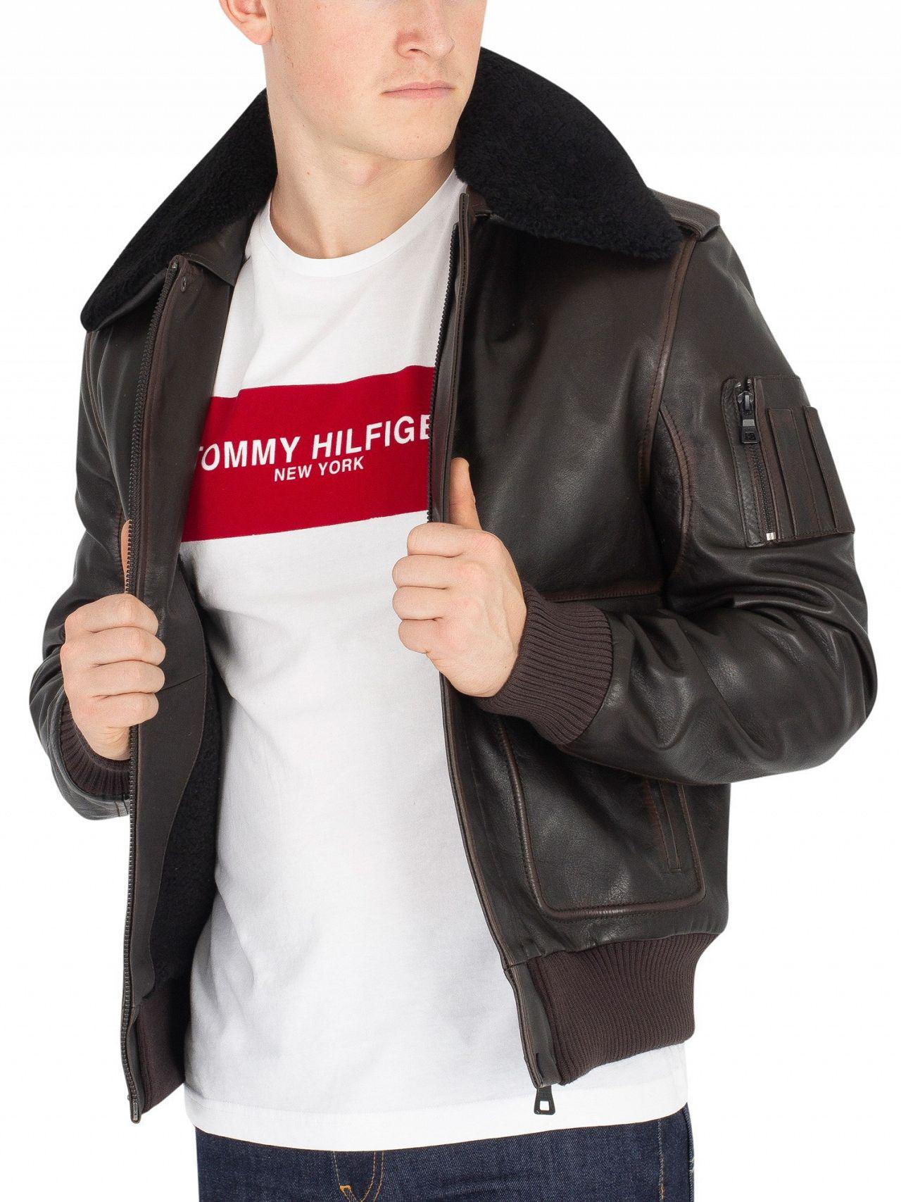 tommy hilfiger shearling aviator jacket