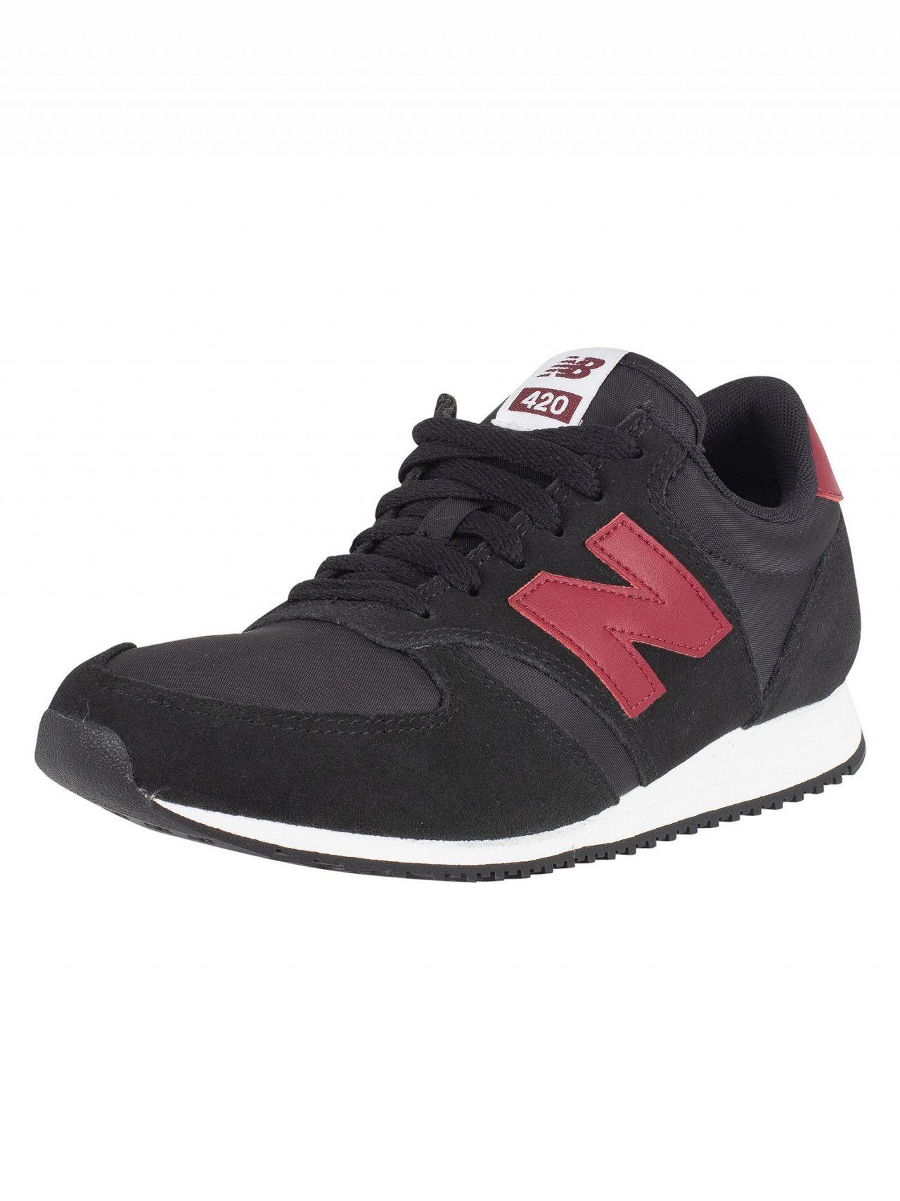 new balance 420 burgundy suede sneakers