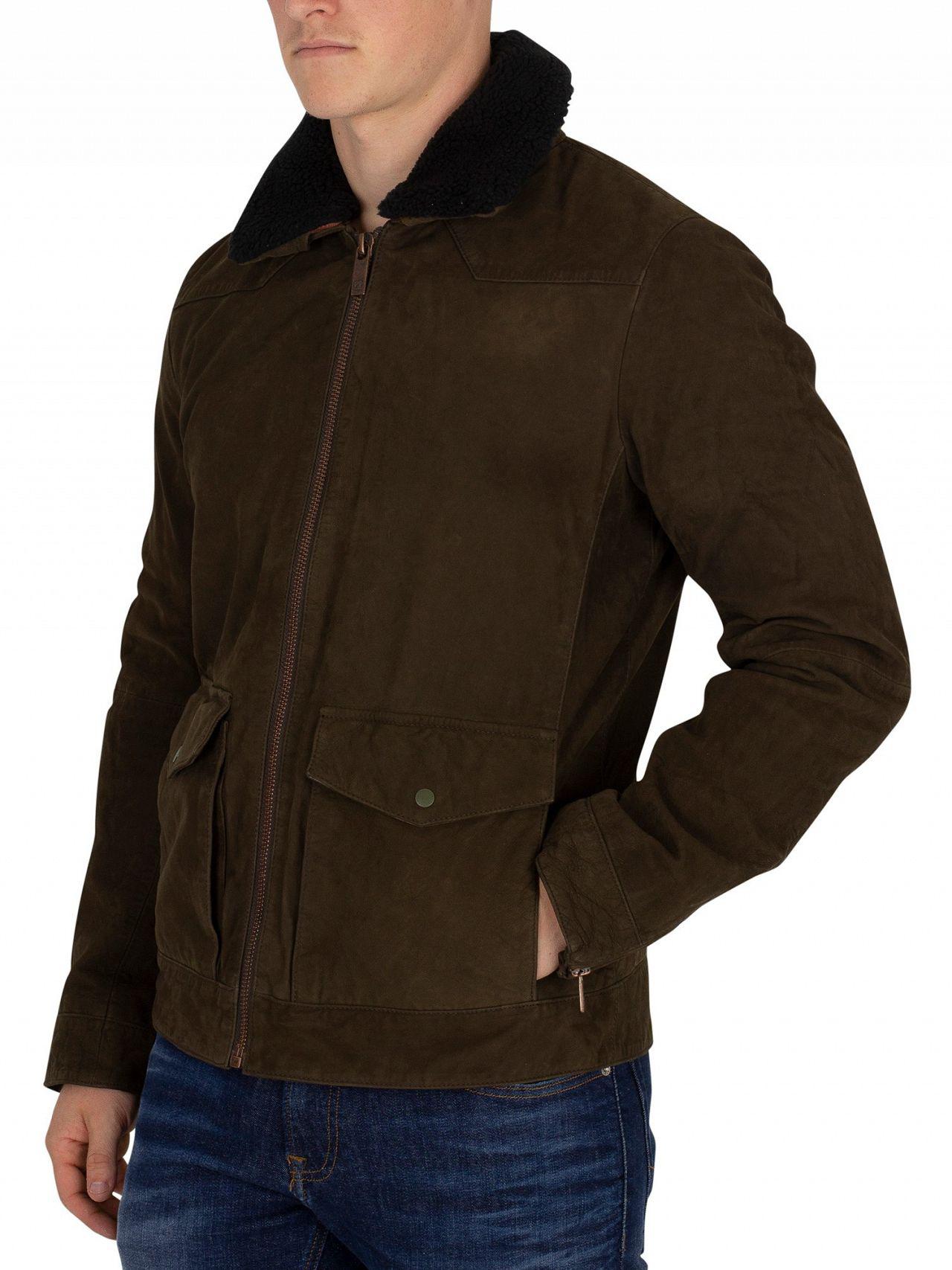 Scotch & Soda Military Classic Nubuck Leather Jacket for Men - Lyst