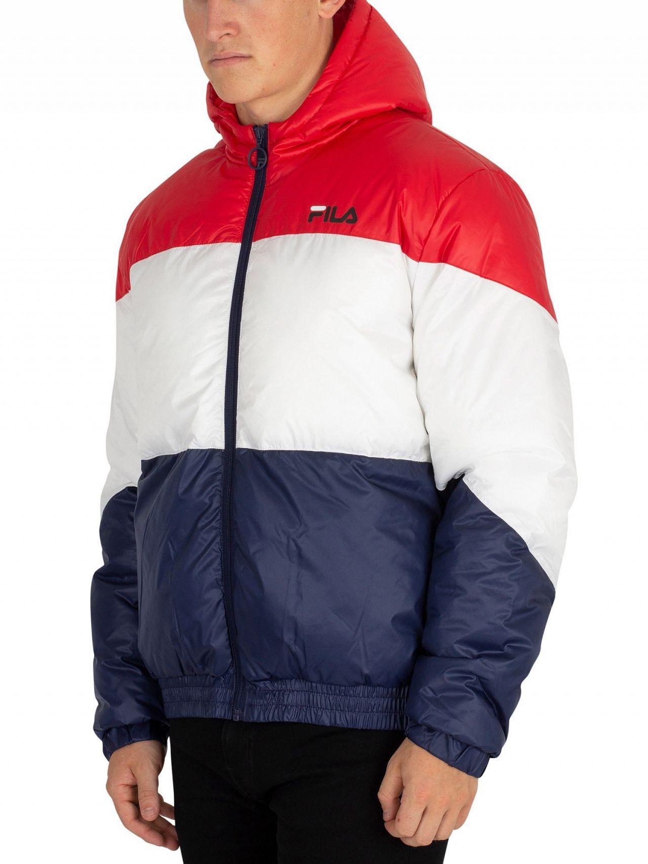 fila red and white jacket