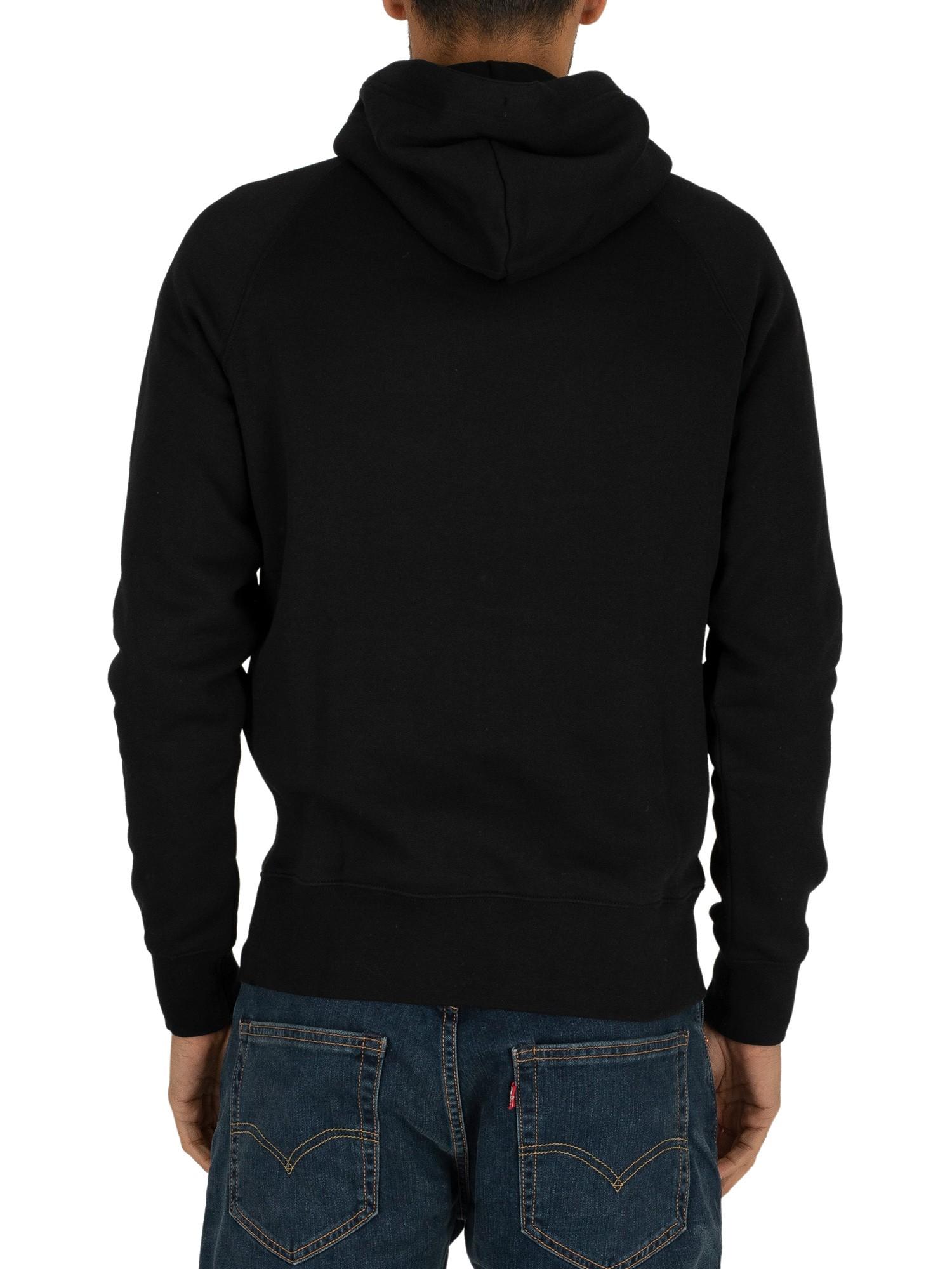 GANT Cotton Shield Pullover Hoodie in Black for Men - Lyst