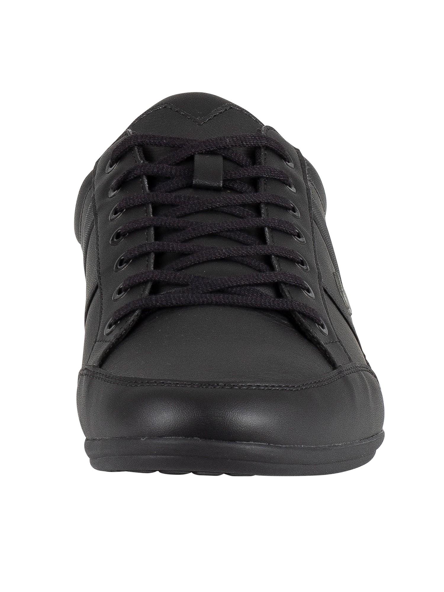 lacoste chaymon leather trainers