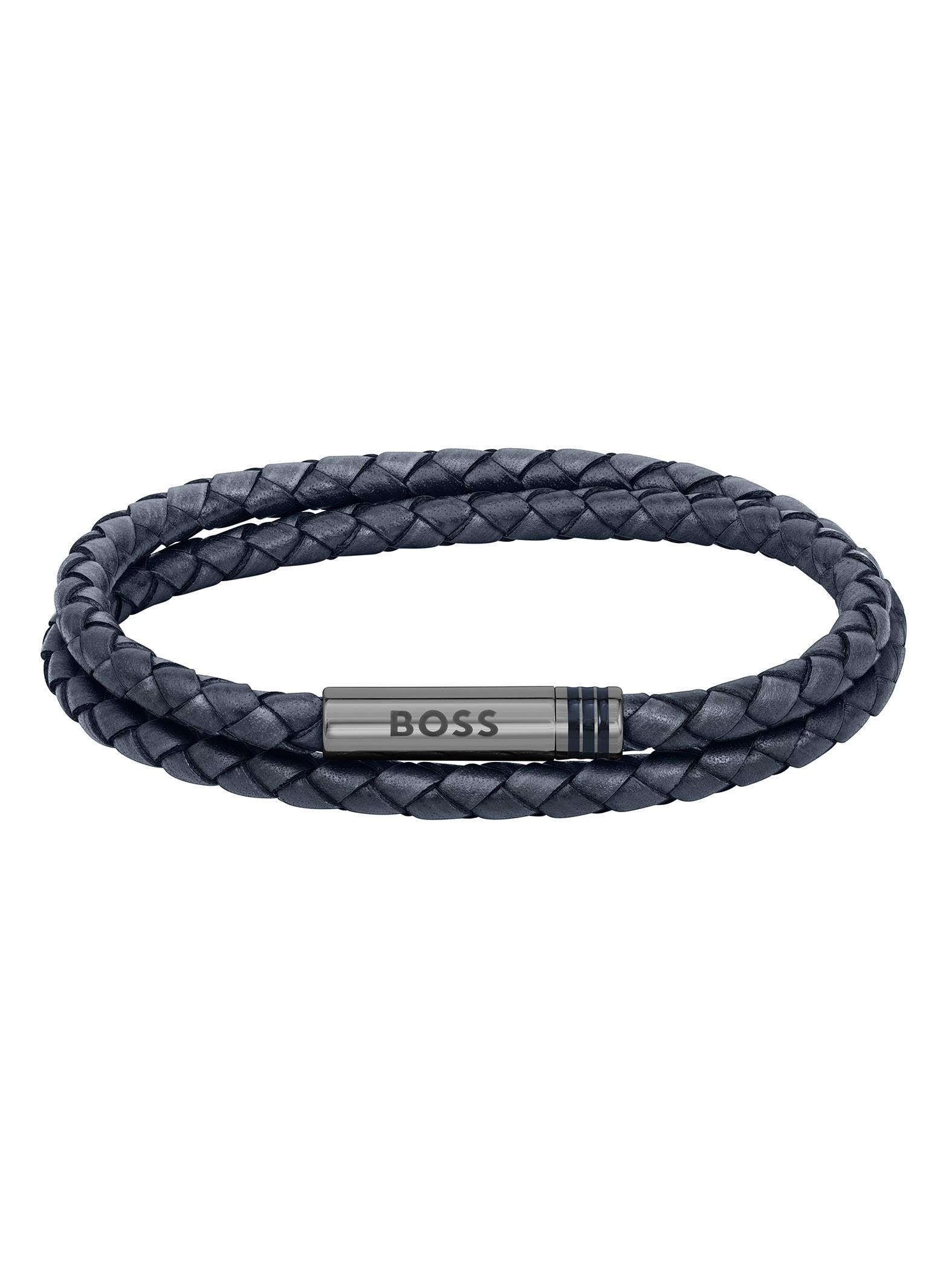 Hugo boss men's bracelet leather 2025
