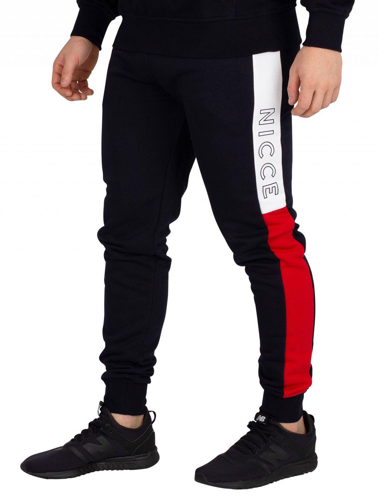 red white and blue joggers