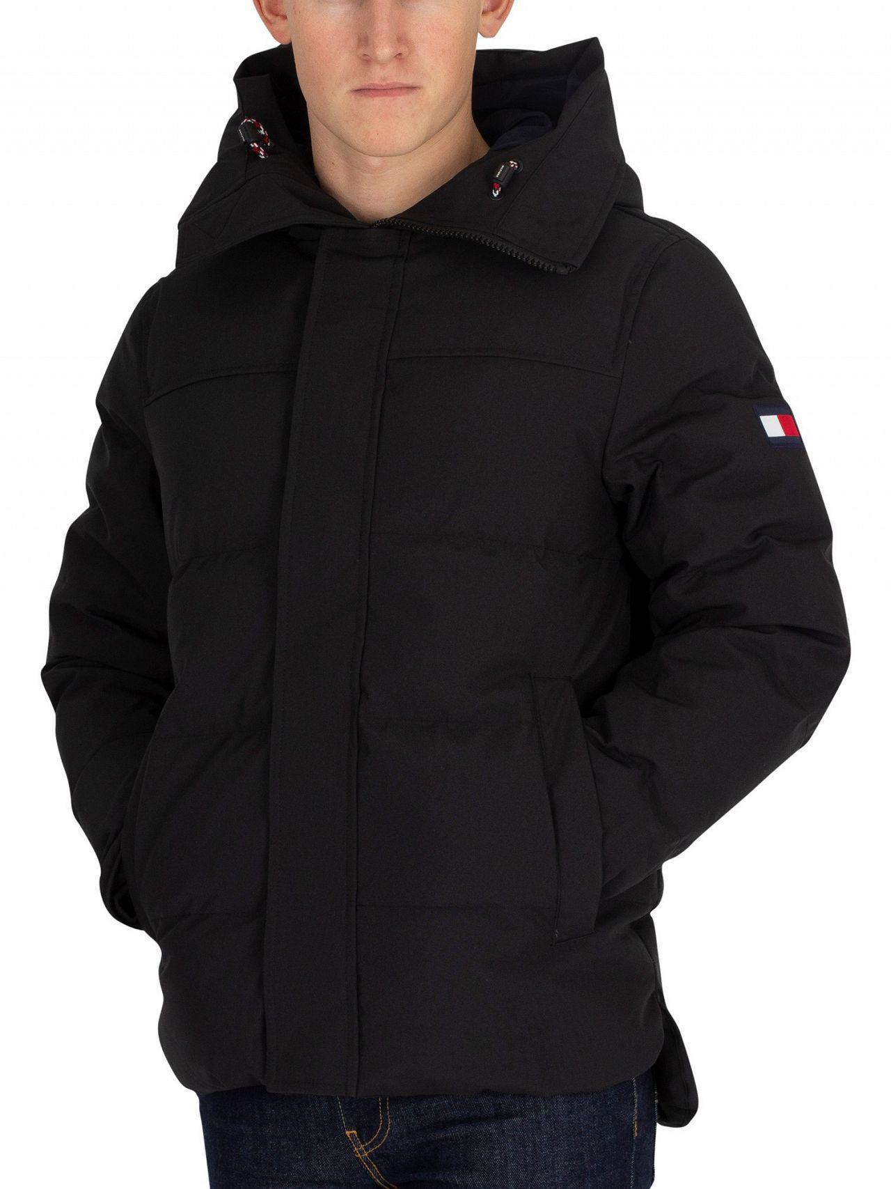 Tommy Hilfiger Jet Black Heavy Canvas Down Parka Jacket for Men | Lyst  Canada