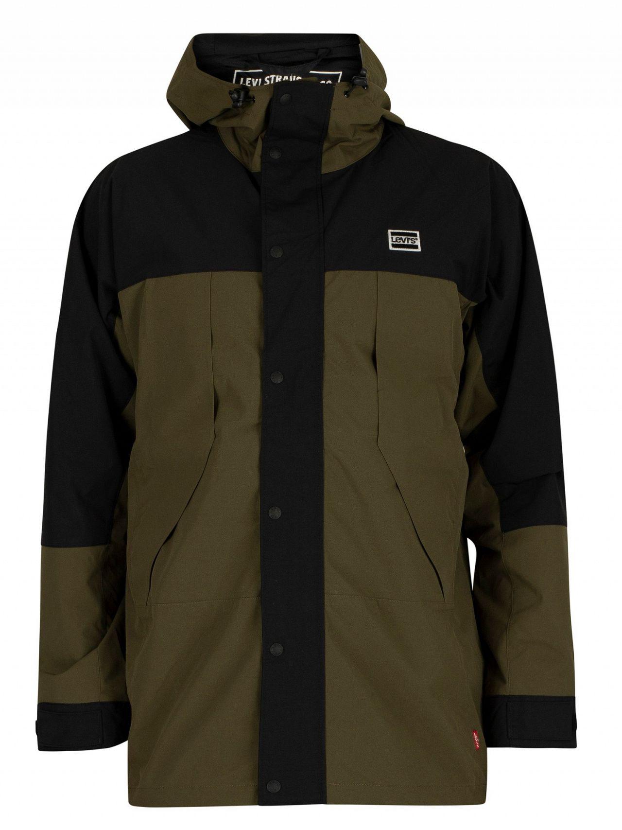 Levi's Synthetic Levis Men's Lightweight Sport Parka Jacket LEVIS THERMORE PADDED Parka Mens Jacket Olive Night All