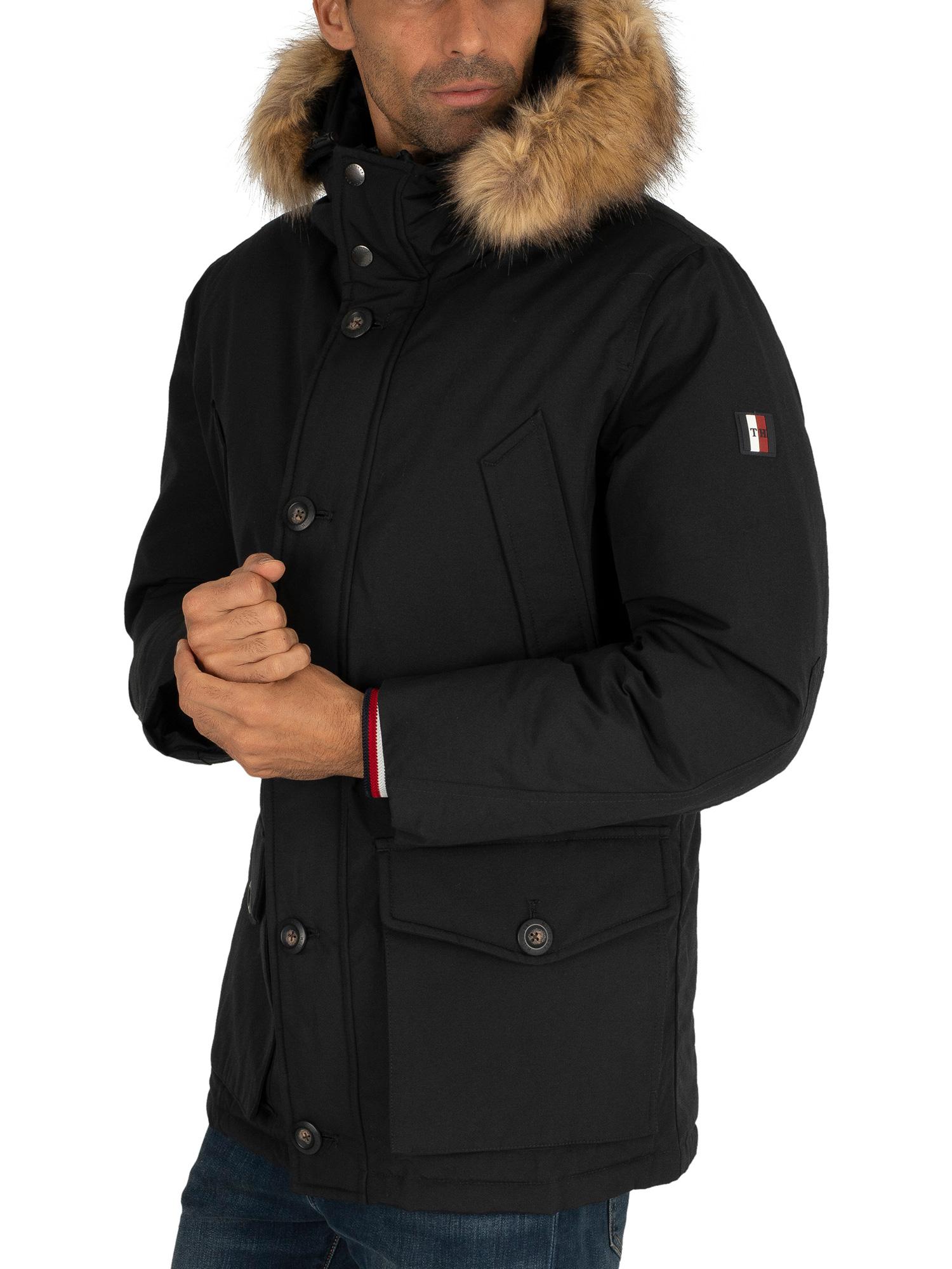 Tommy Hilfiger Hampton Down Parka Jacket in Black for Men | Lyst Australia
