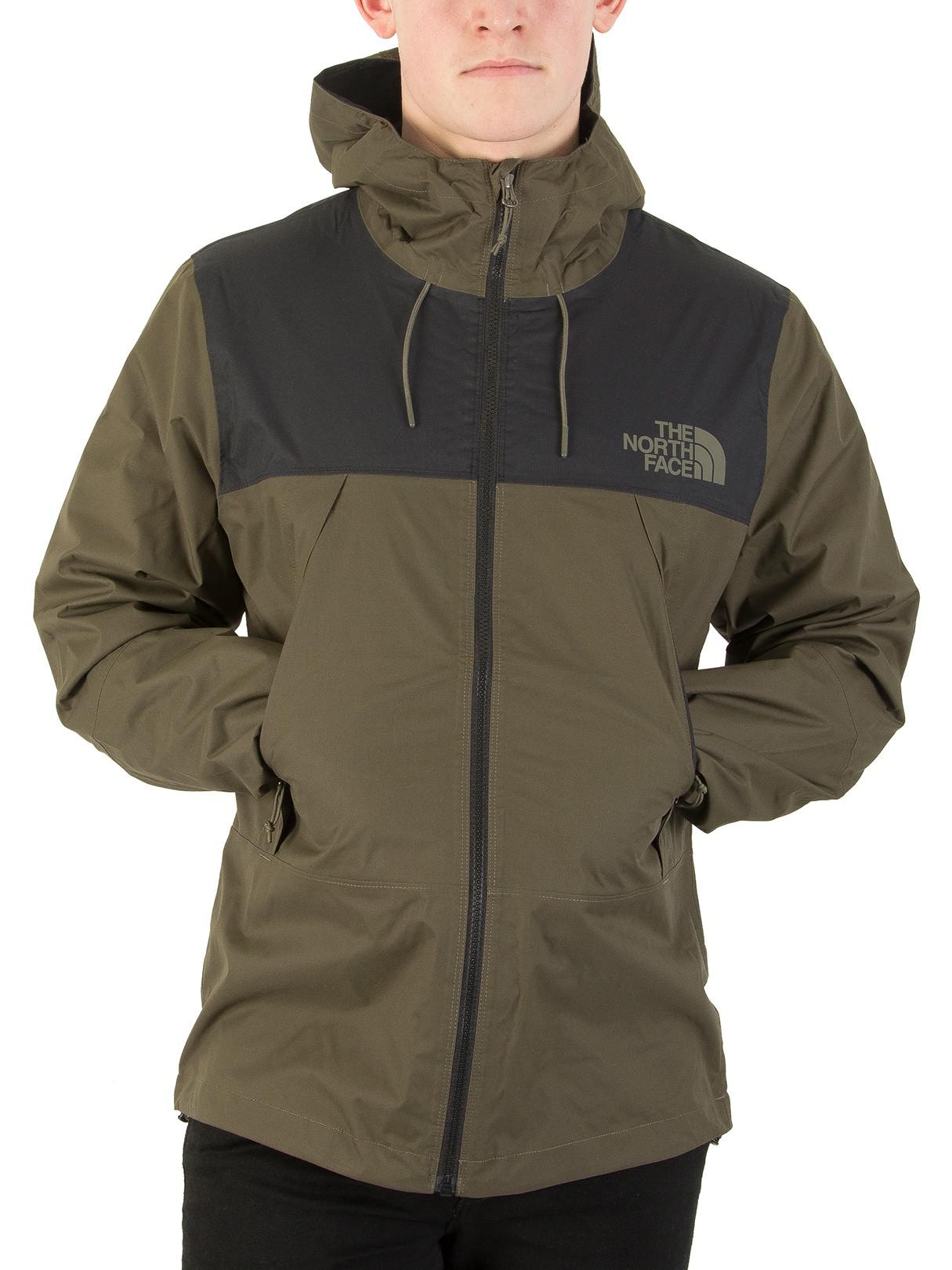 the north face green and black jacket