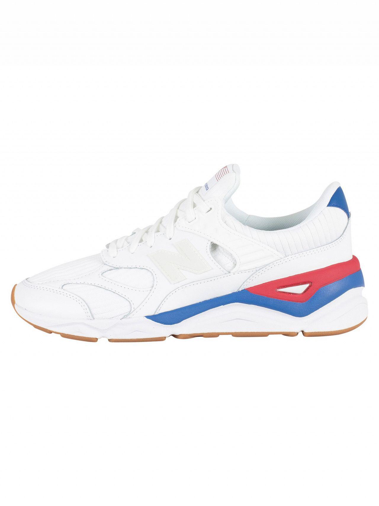 New Balance White/blue/red X-90 Trainers for Men | Lyst