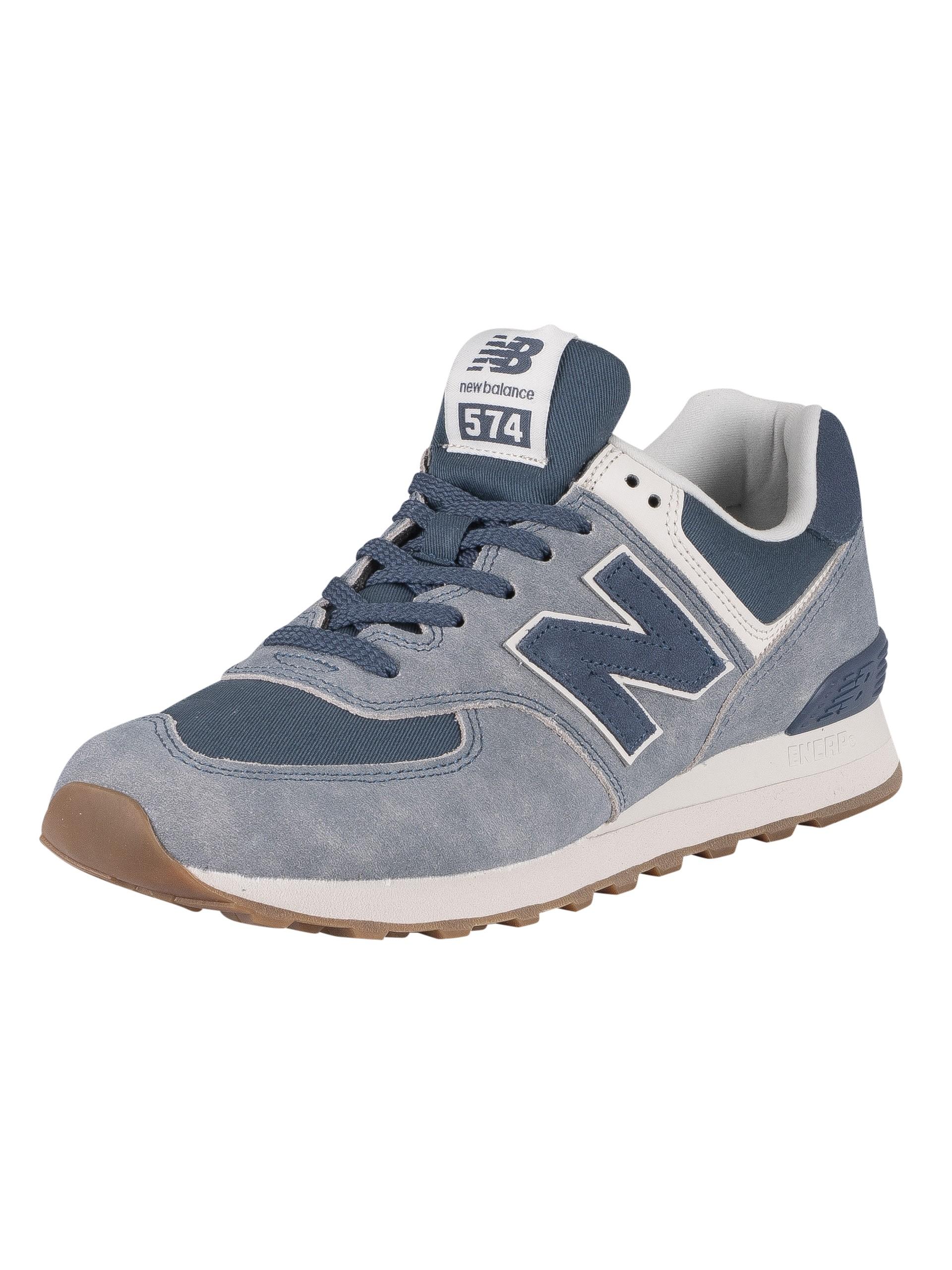 new balance blue suede 574 trainers