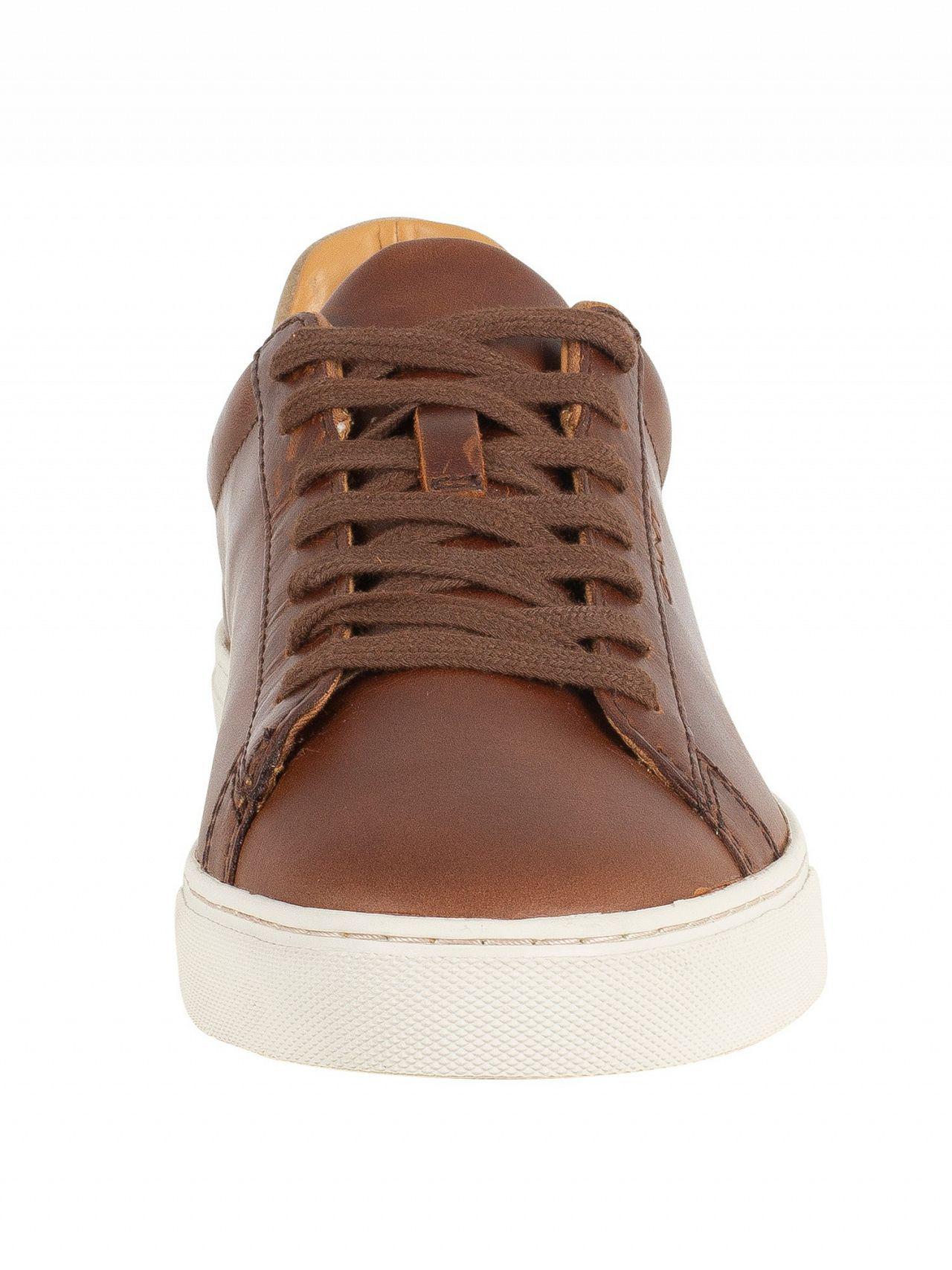 GANT Cognac Major Leather Trainers in Brown for Men - Lyst