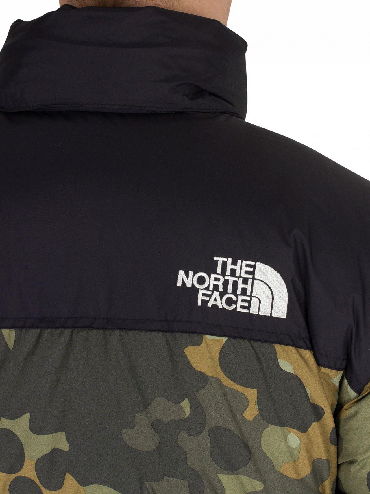 The North Face Synthetic 1996 Camo Retro Nuptse Jacket Green for Men - Lyst