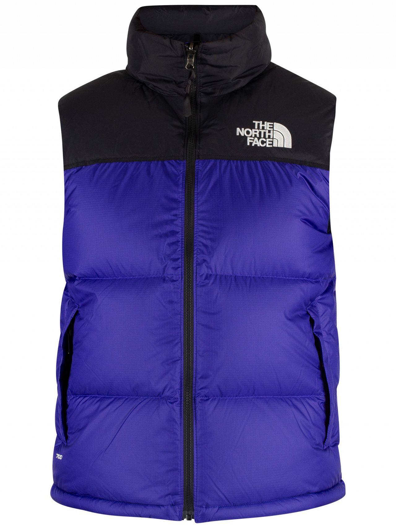 The North Face Synthetic Aztec Blue 1996 Retro Nuptse Gilet for Men - Lyst
